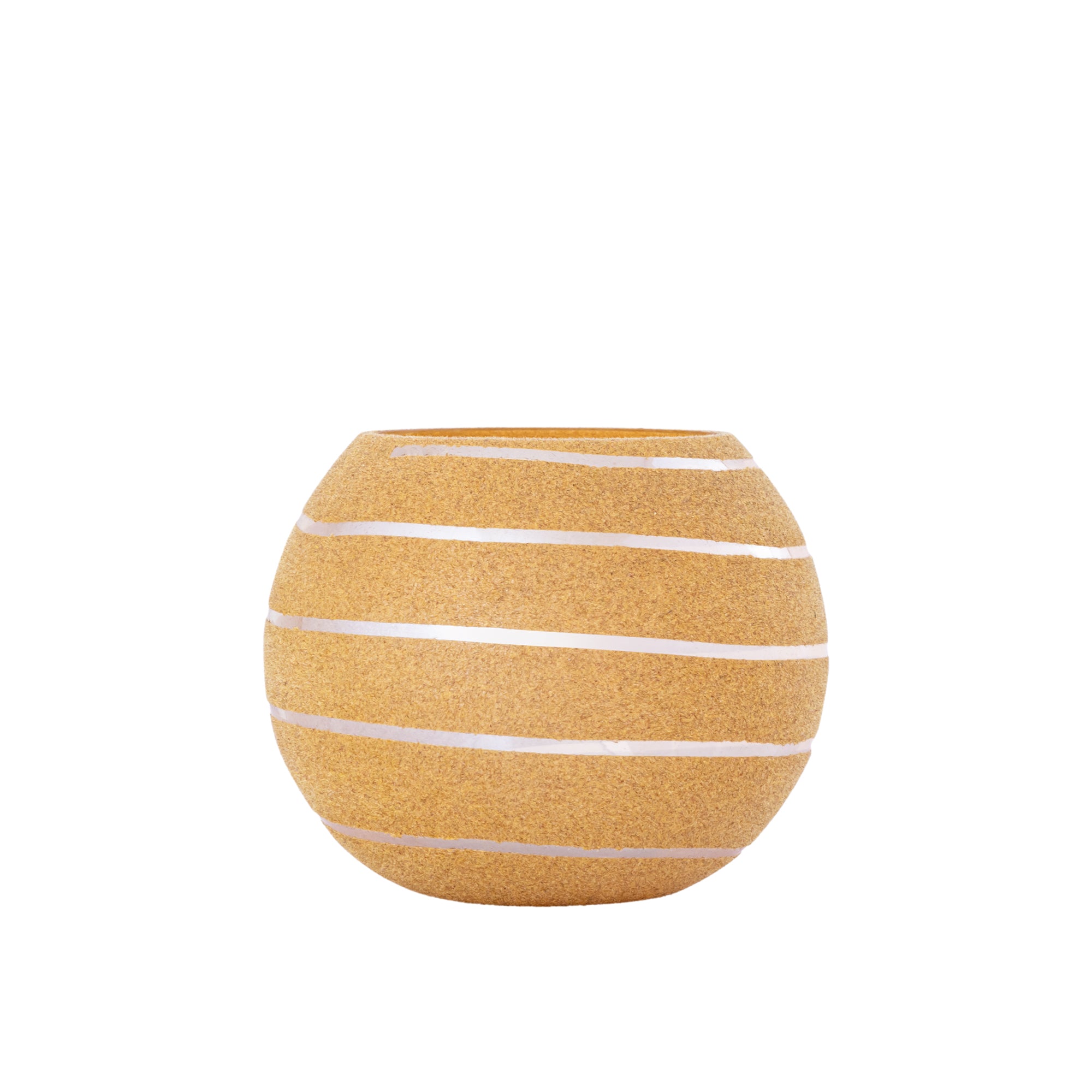 Numair Bougeoirs en verre - Jaune