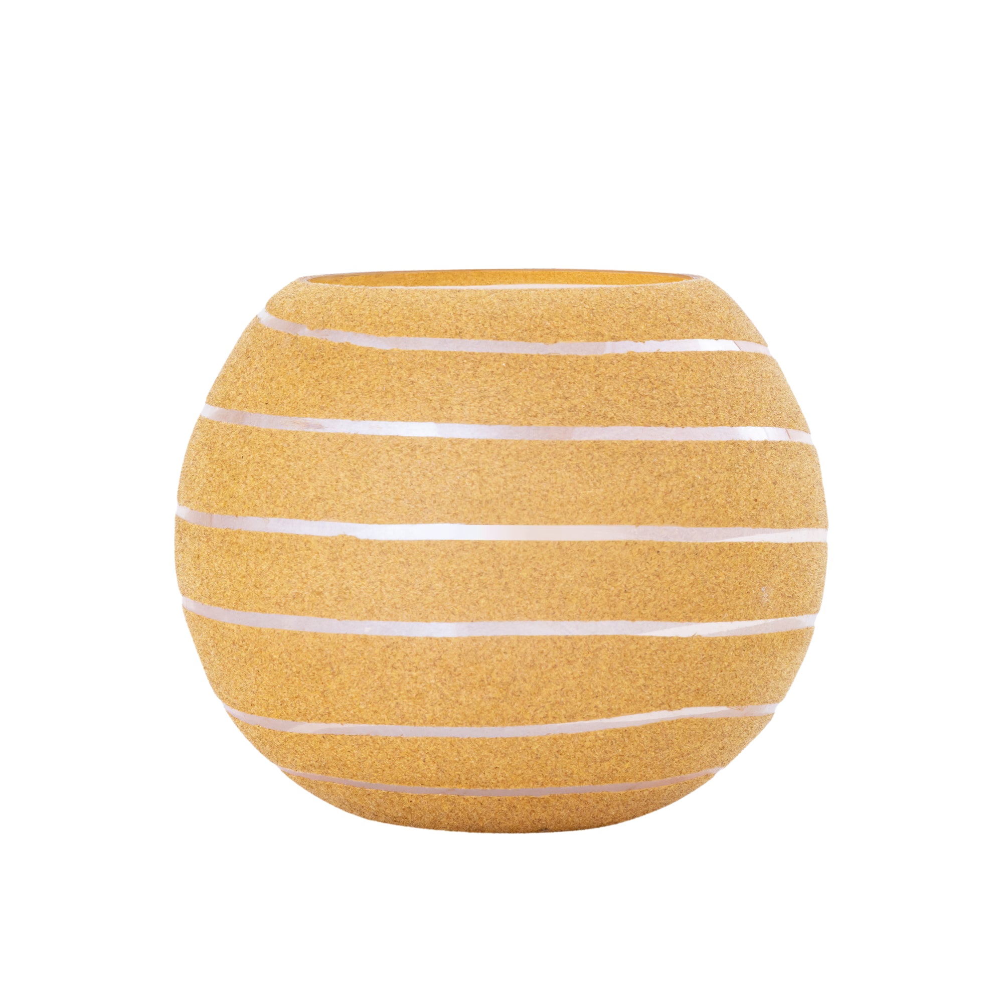 Numair Bougeoirs en verre - Jaune
