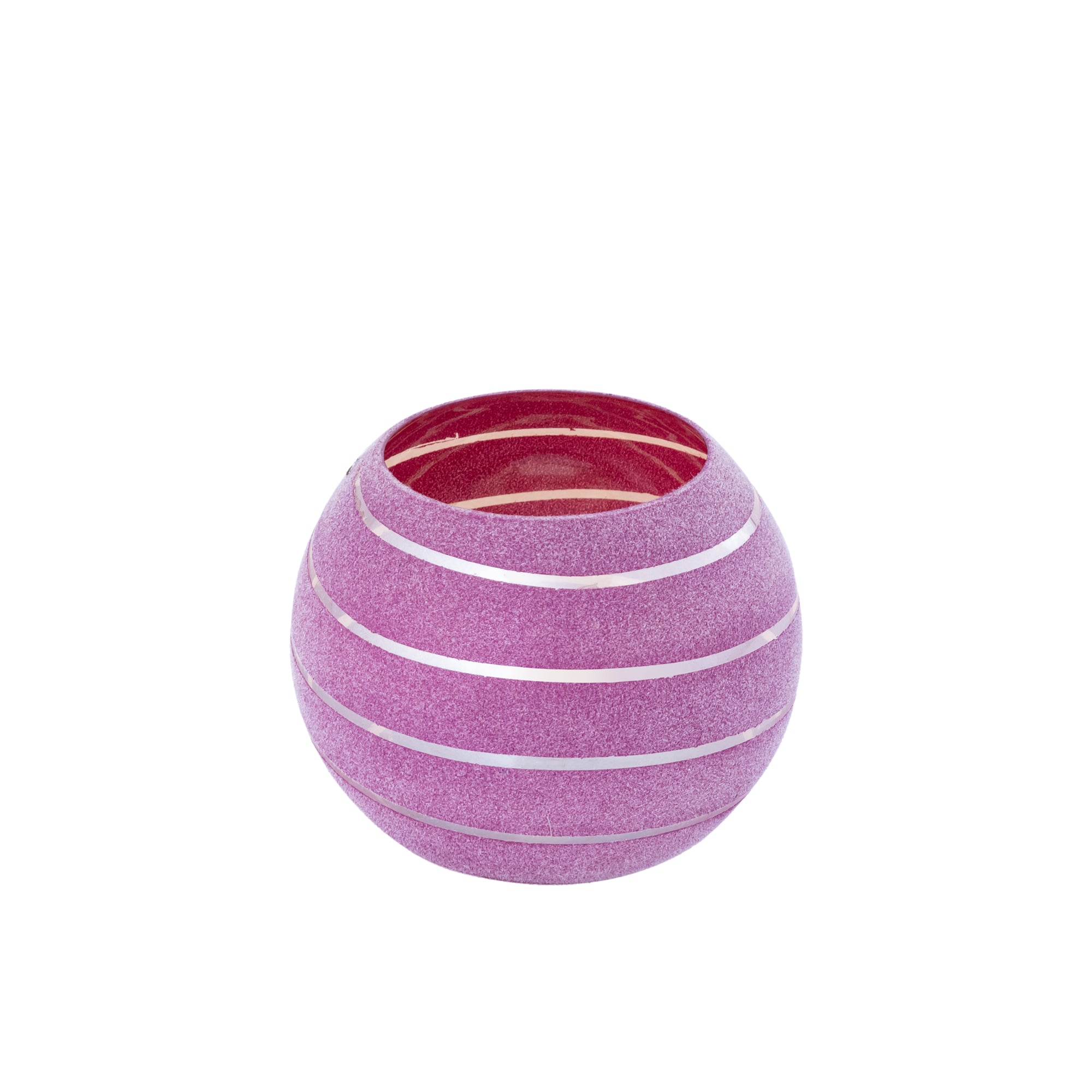 Numair Bougeoirs en verre - Rose