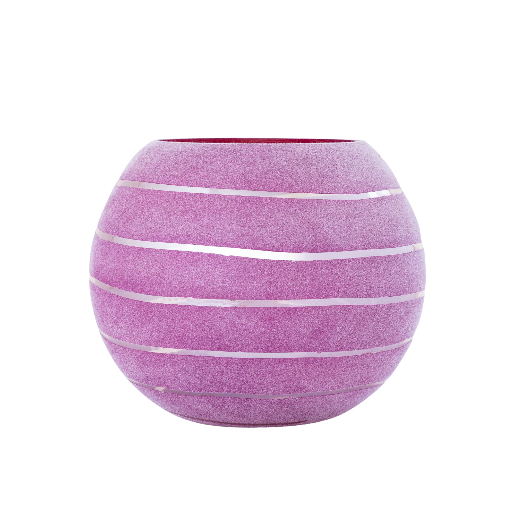Numair Bougeoirs en verre - Rose