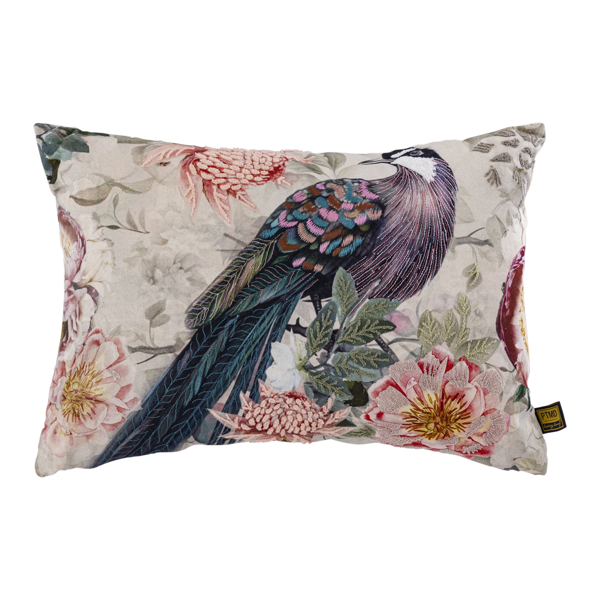 Loralee Green rectangle cotton cushion peacock Vert — Housse de coussin — vue 2 | Häus