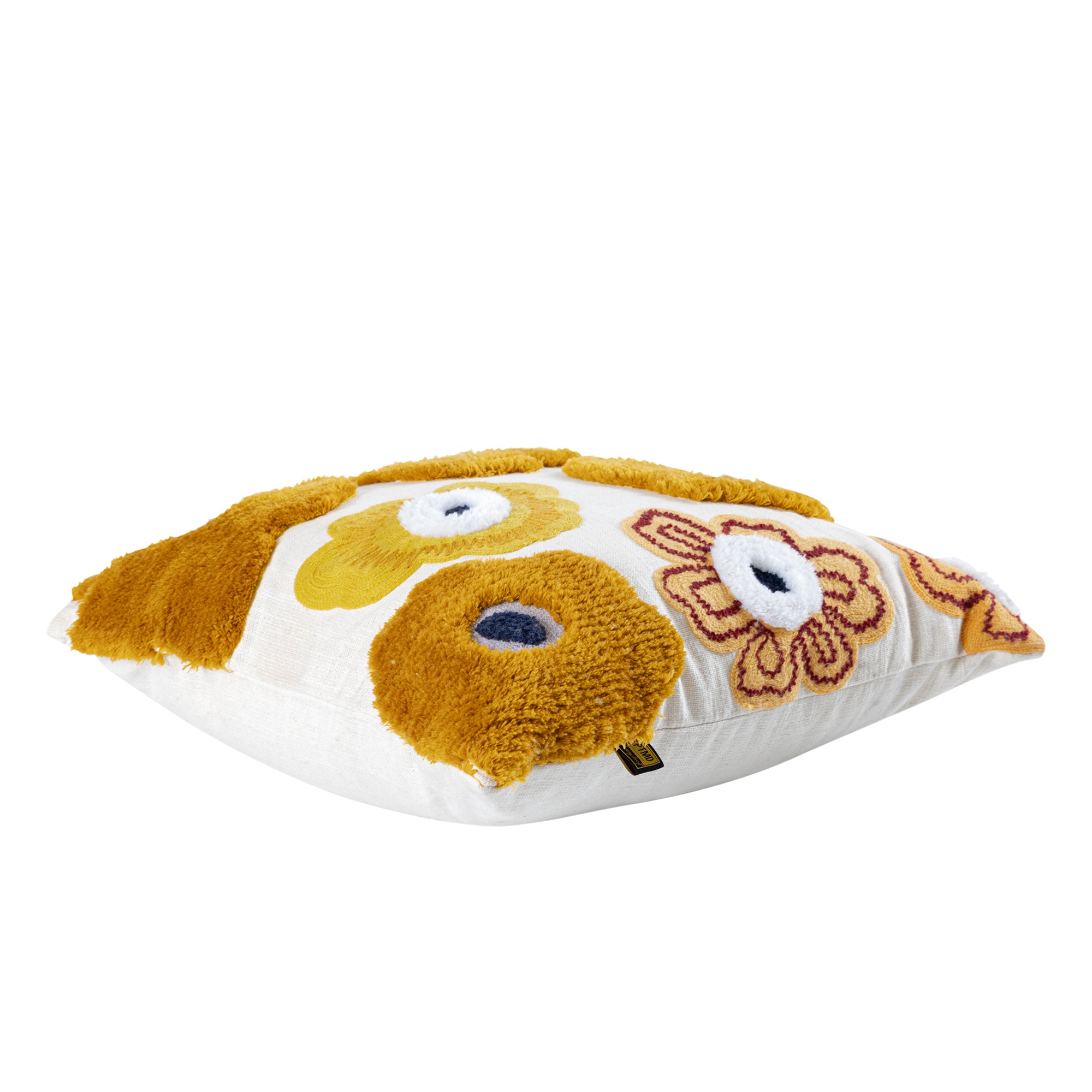 Bethanie Yellow square embroidery flower cushion Jaune — Housse de coussin — vue 3 | Häus