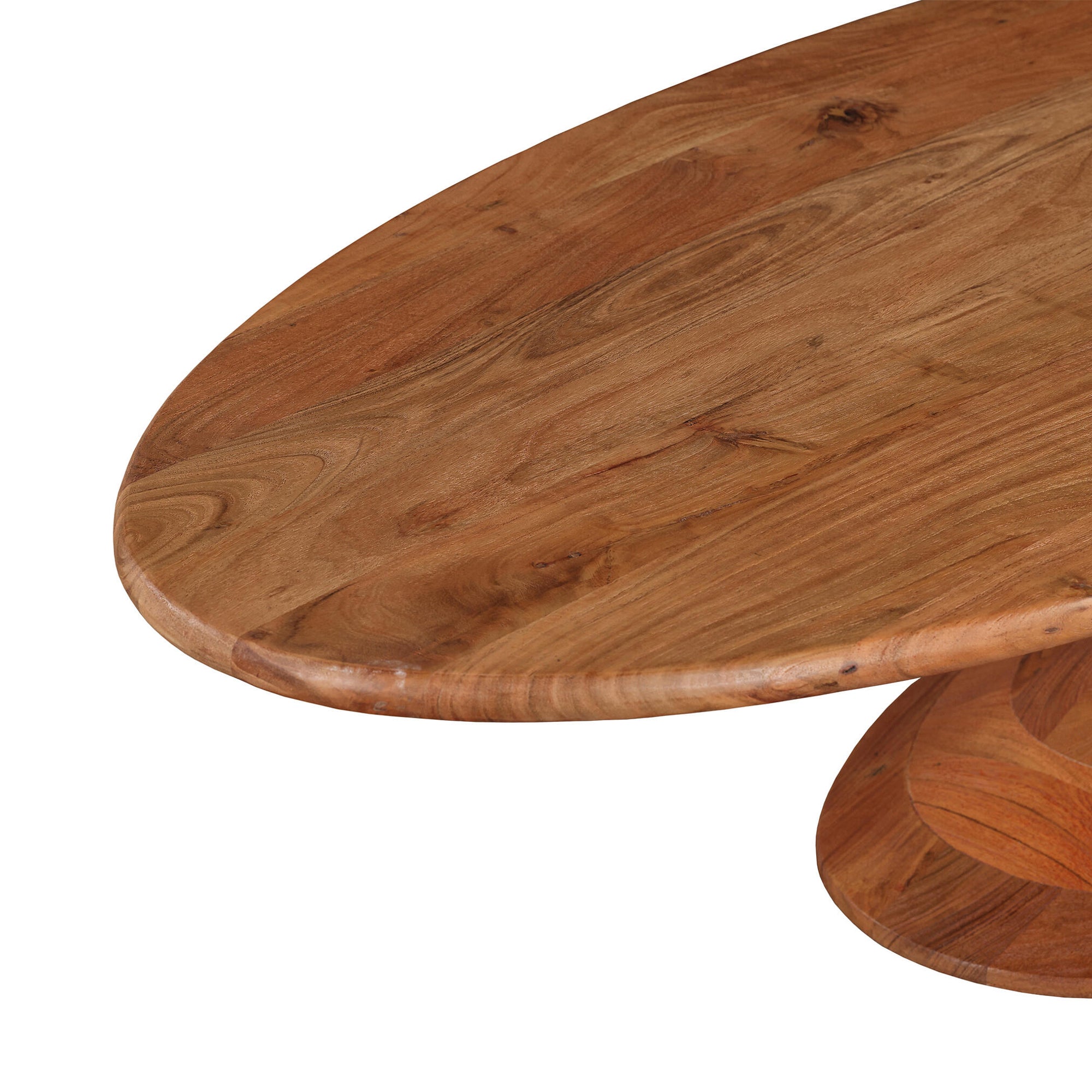 Nemo natural acacia wooden dining table oval 220cm