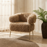 Fauteuil Hair — Marron Or Métal
