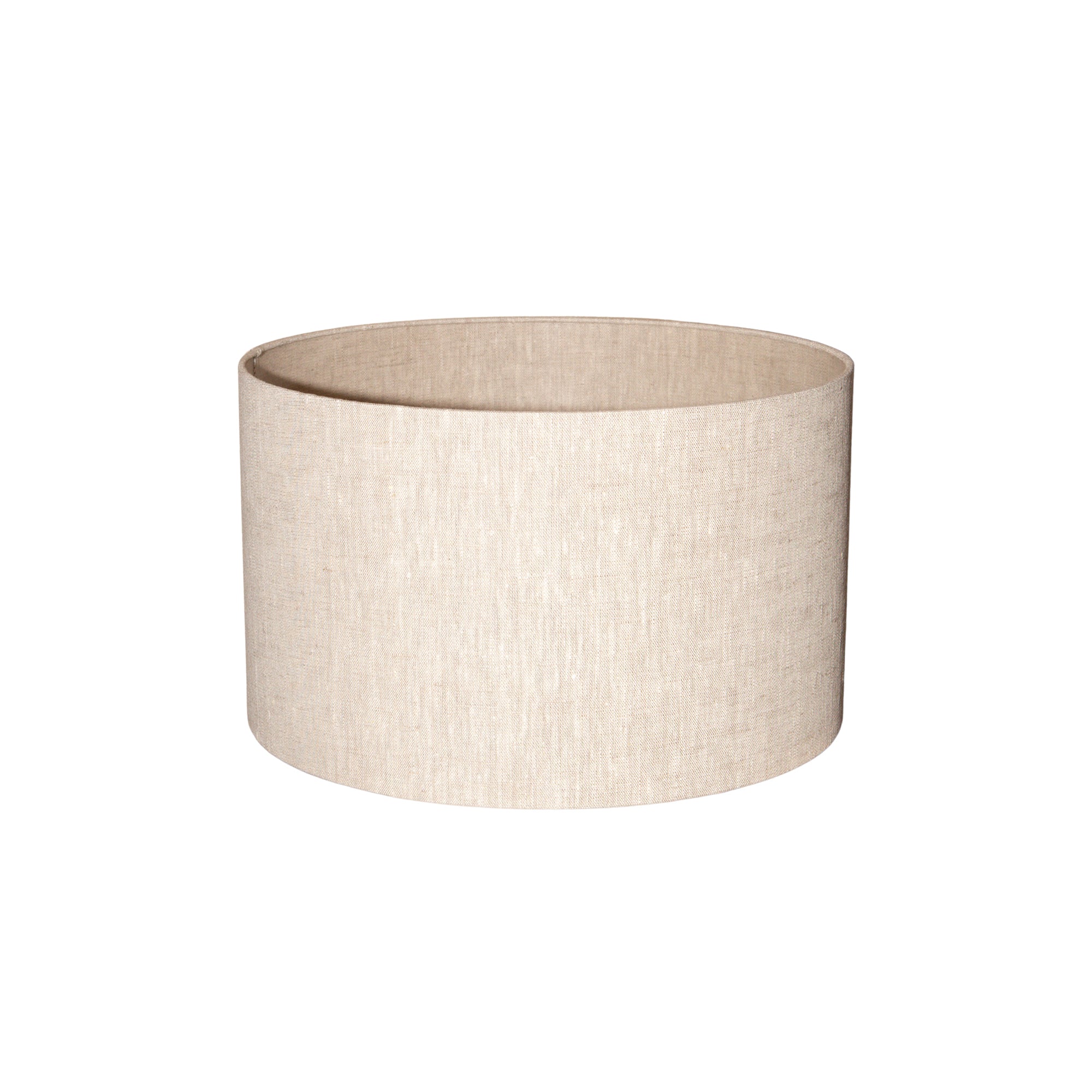 Rivvo Abat-jour — Cotton Linen Lampshade Round Low - Naturel