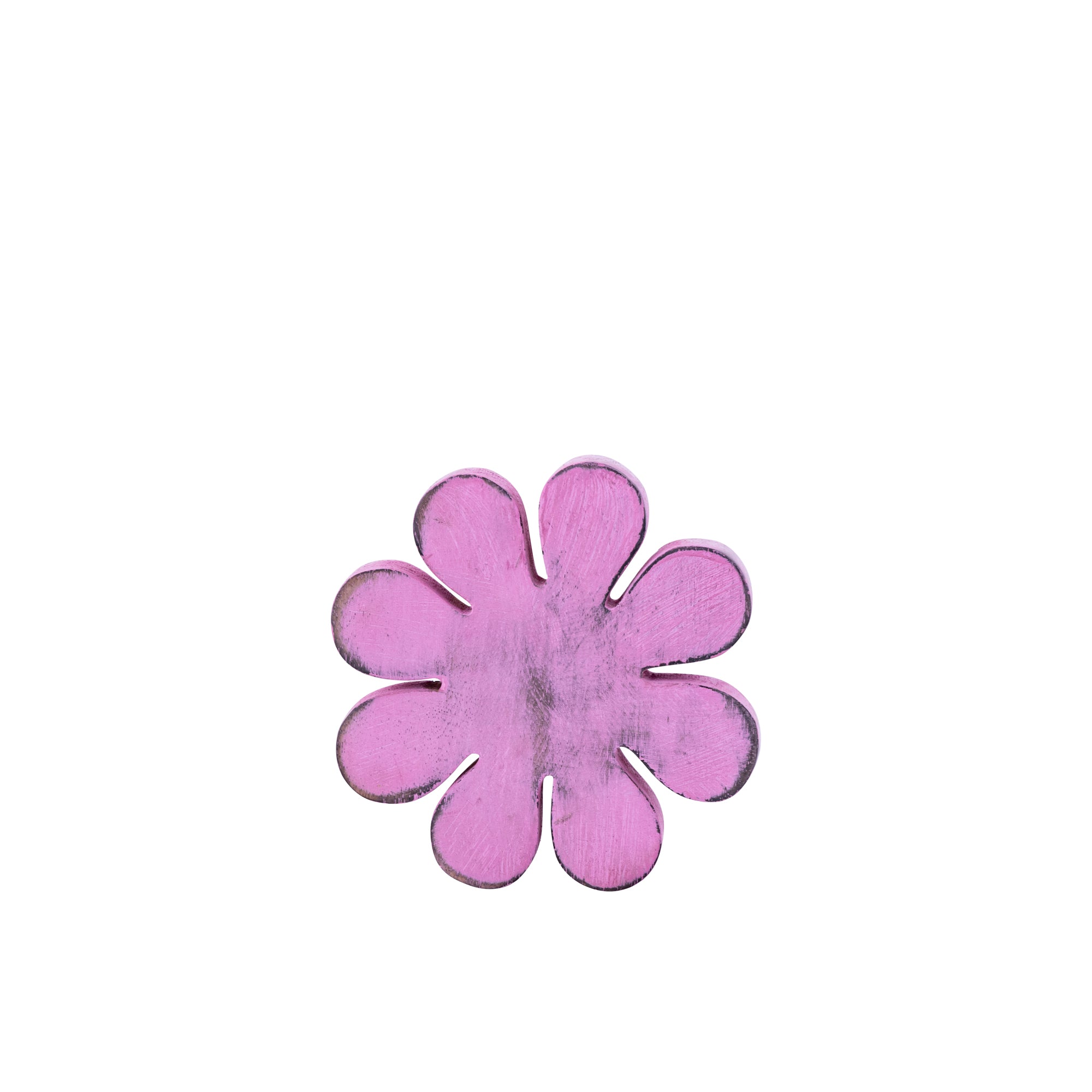Zaniel Pink mango wood flower shaped statue S