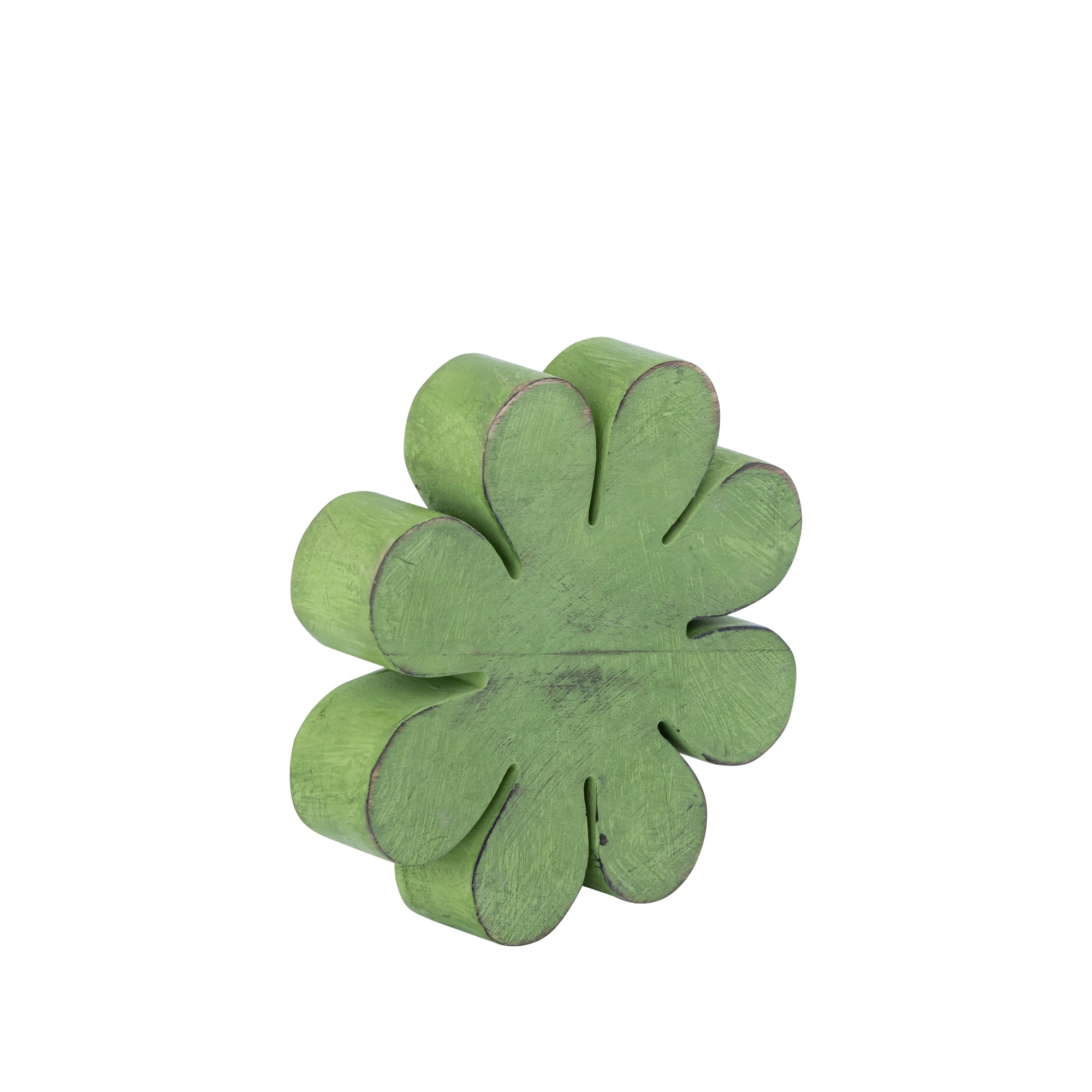 Zaniel Green mango wood flower shaped statue M