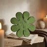 Zaniel Green mango wood flower shaped statue L