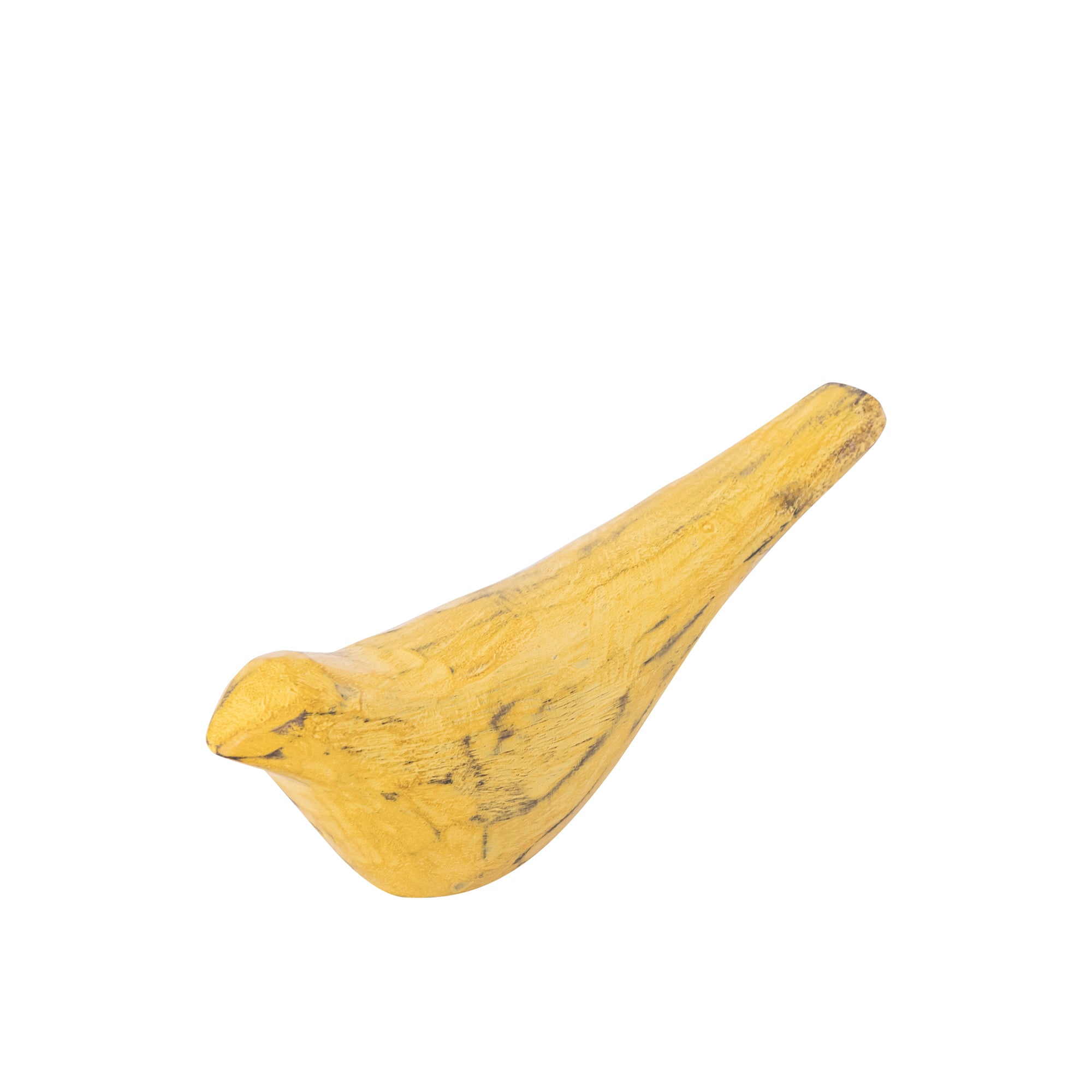 Gracella Yellow mango wood bird statue M