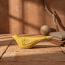 Gracella Yellow mango wood bird statue M
