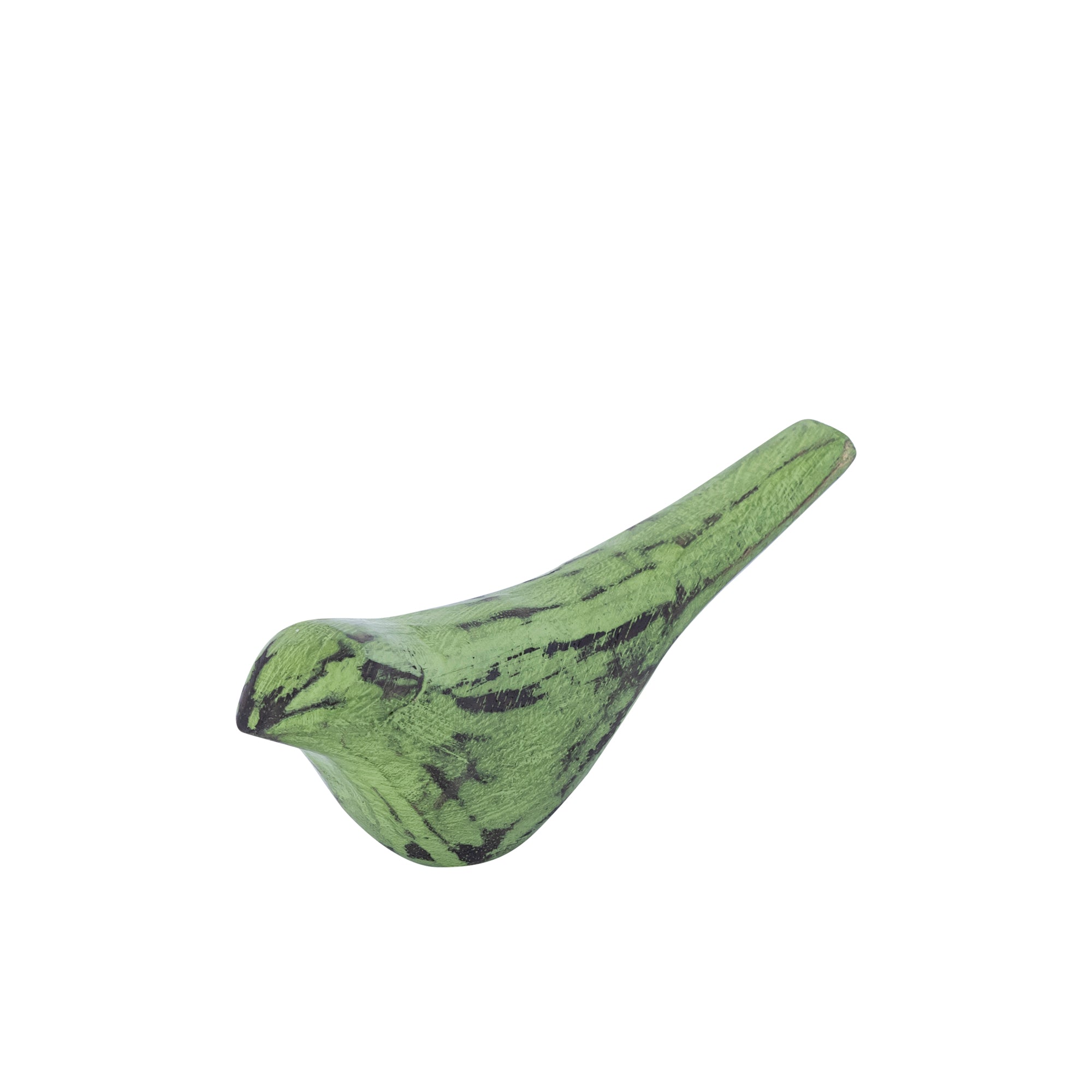 Gracella Green mango wood bird statue S