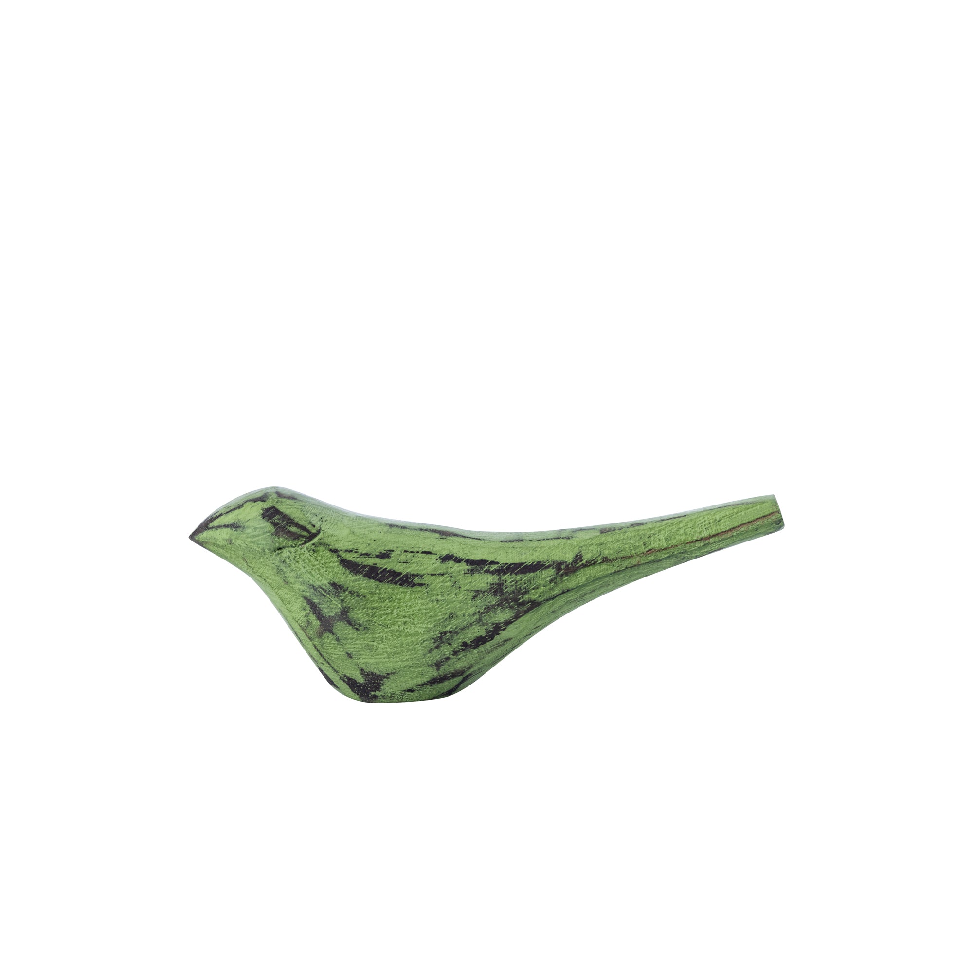 Gracella Green mango wood bird statue S