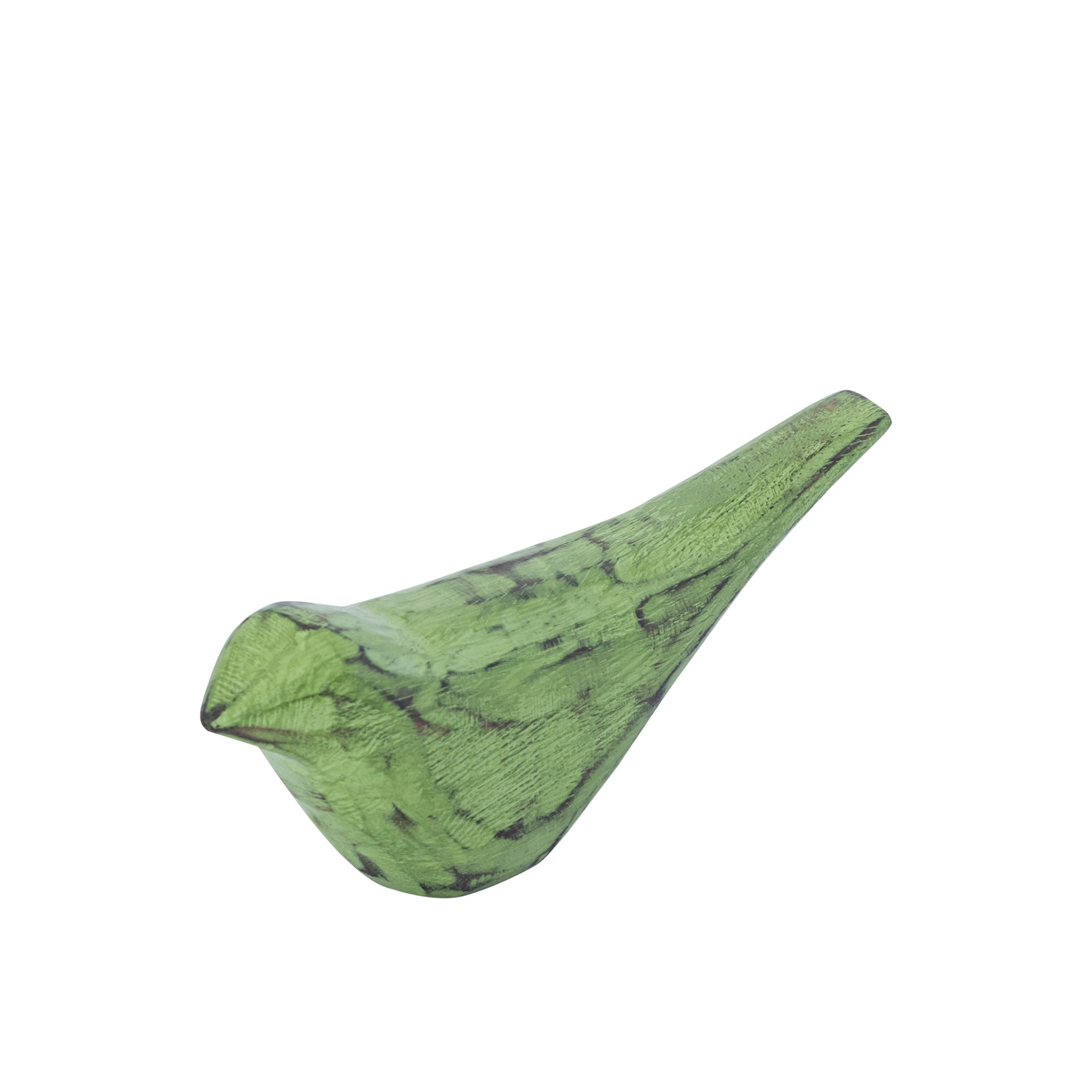 Gracella Green mango wood bird statue M