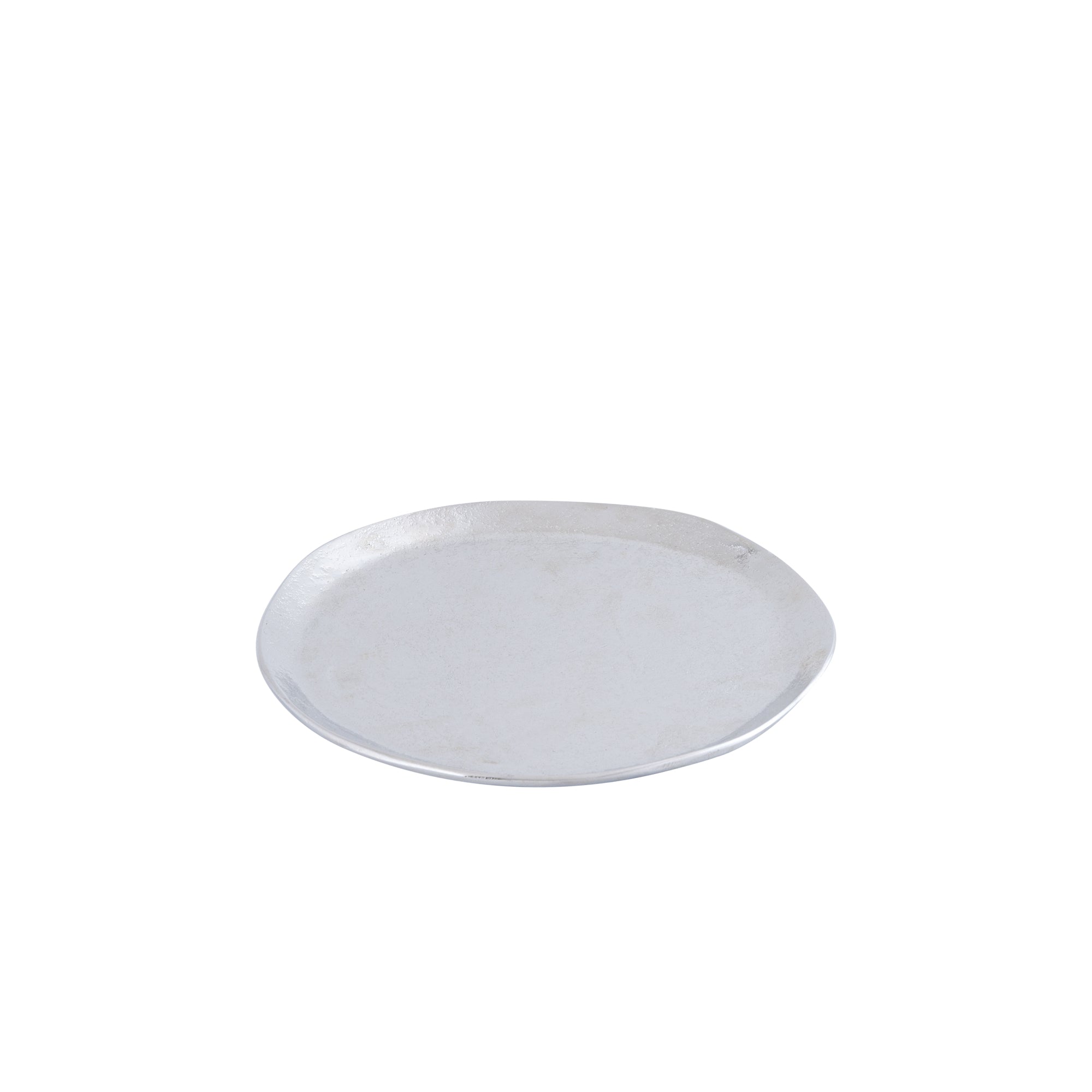 Elzye Silver casted alu round plate small