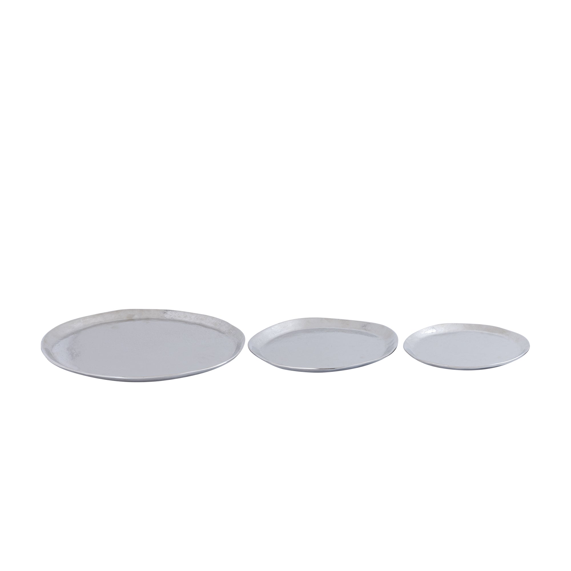 Elzye Silver casted alu round plate small