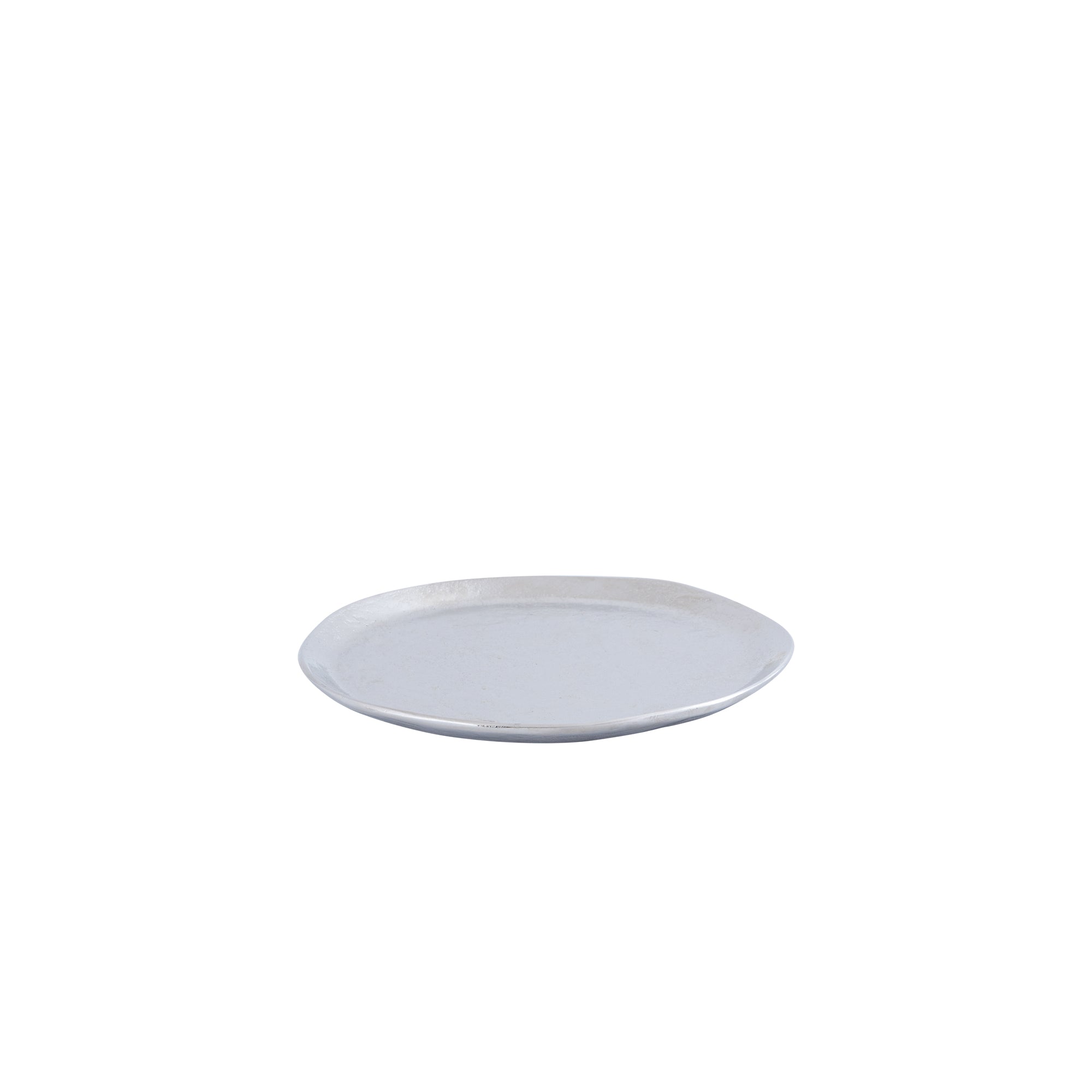 Elzye Silver casted alu round plate small