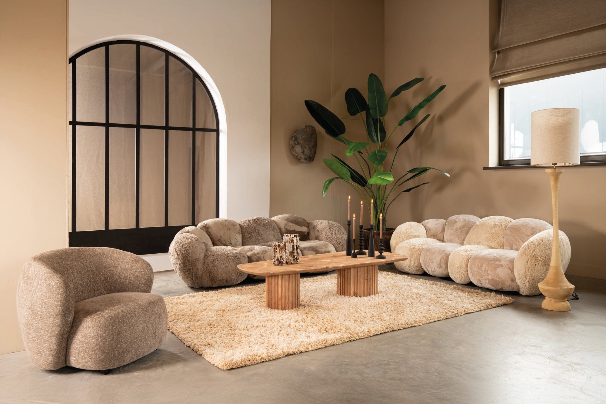 Fieron Natural wooden coffee table double rnd base - Photo 3
