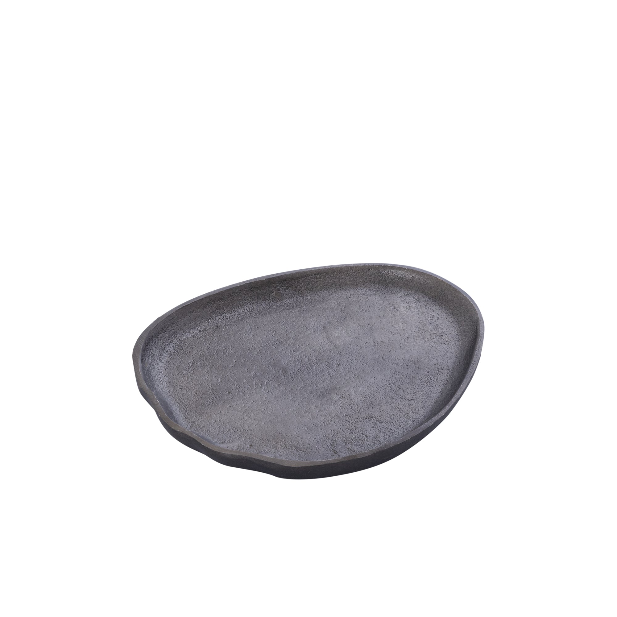 Kora Silver casted alu organic shaped plate XXS