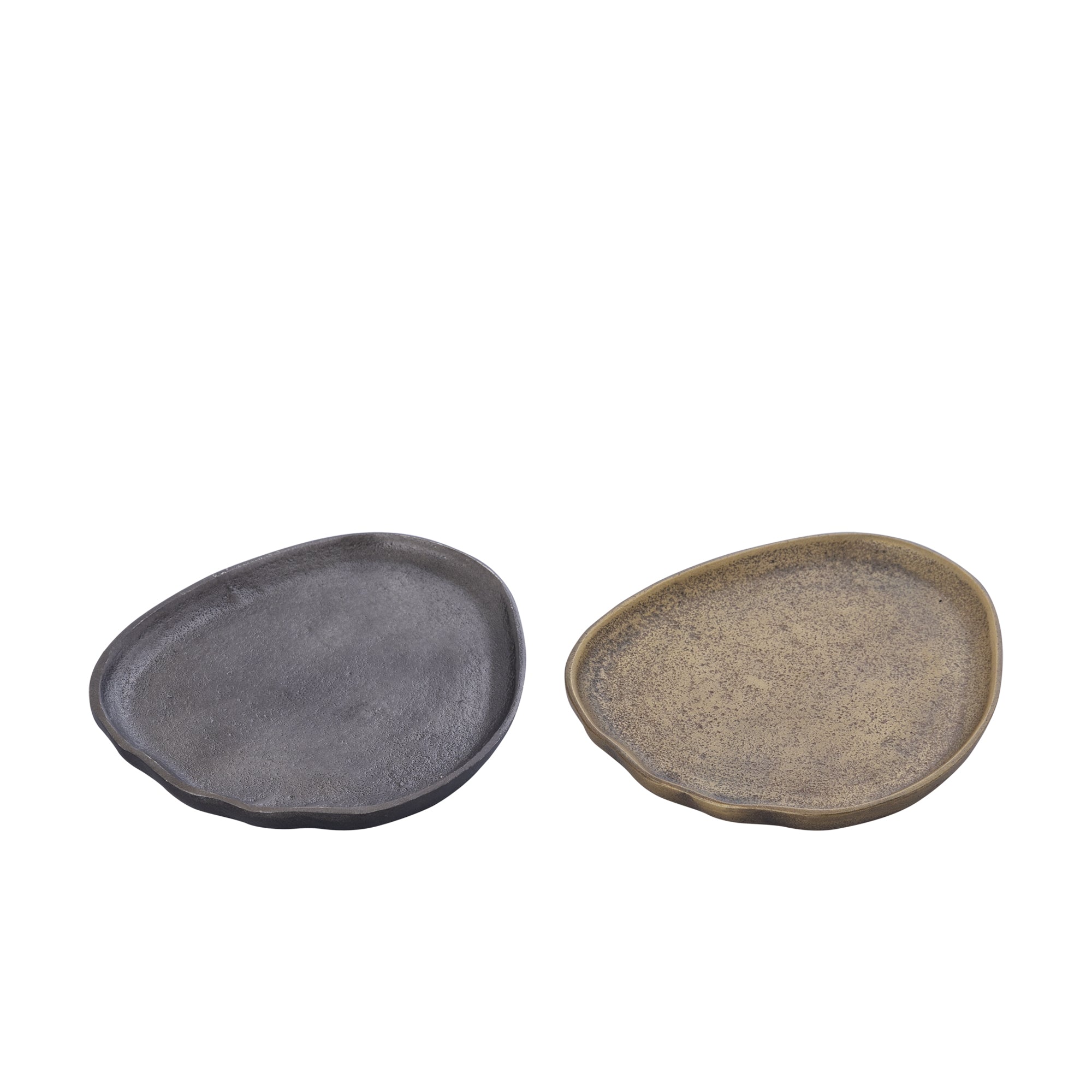 Kora Silver casted alu organic shaped plate XXS