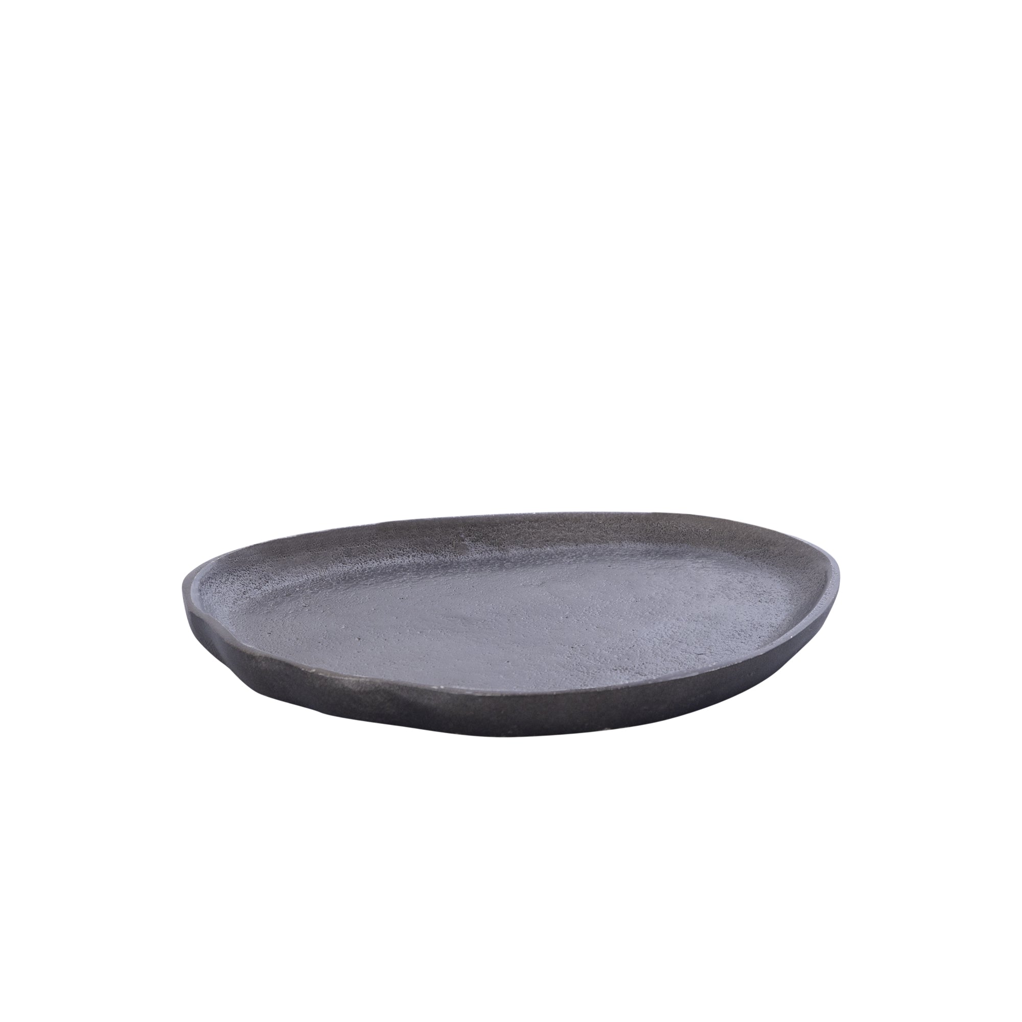 Kora Silver casted alu organic shaped plate XXS