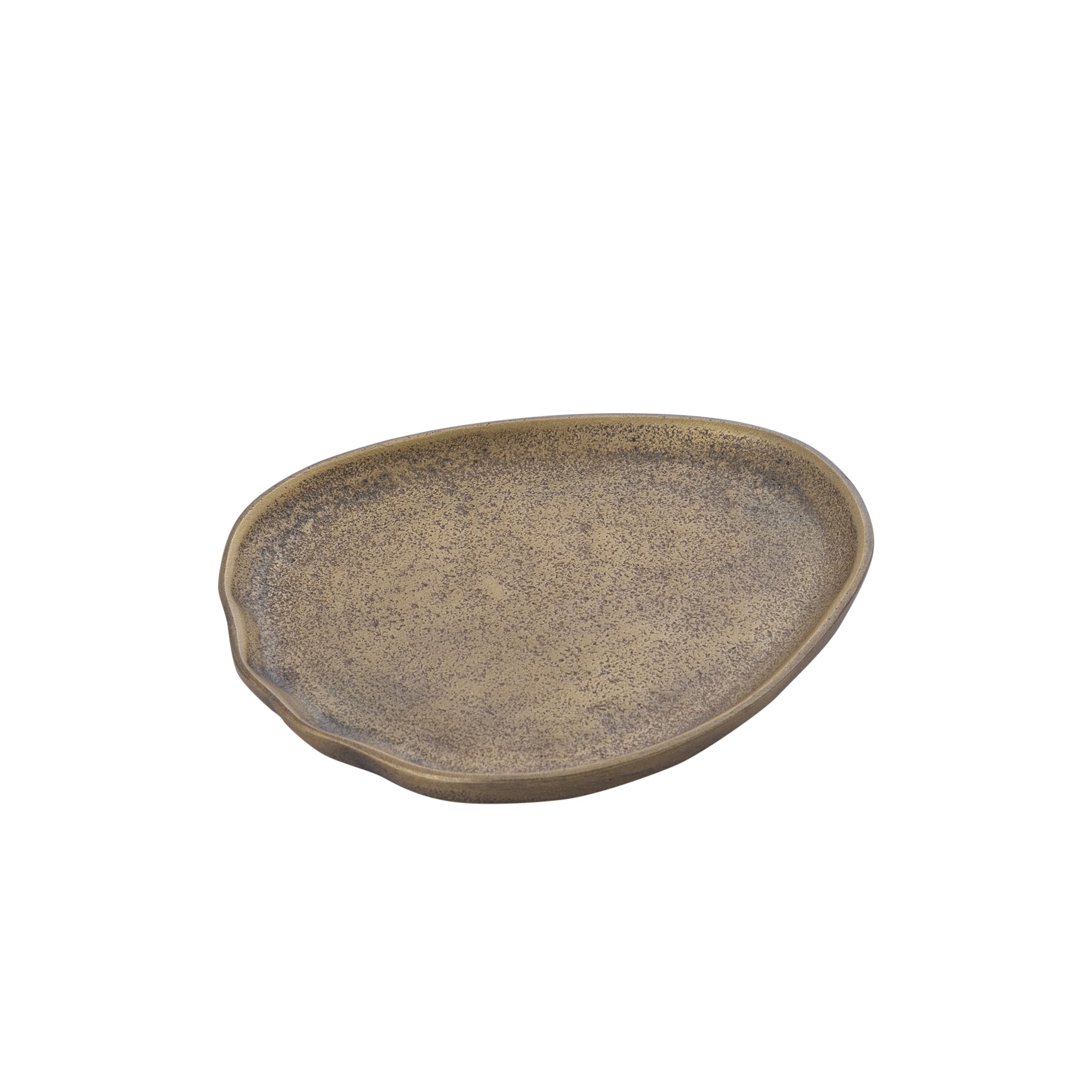 Kora Brass casted alu organic shaped plate XXS