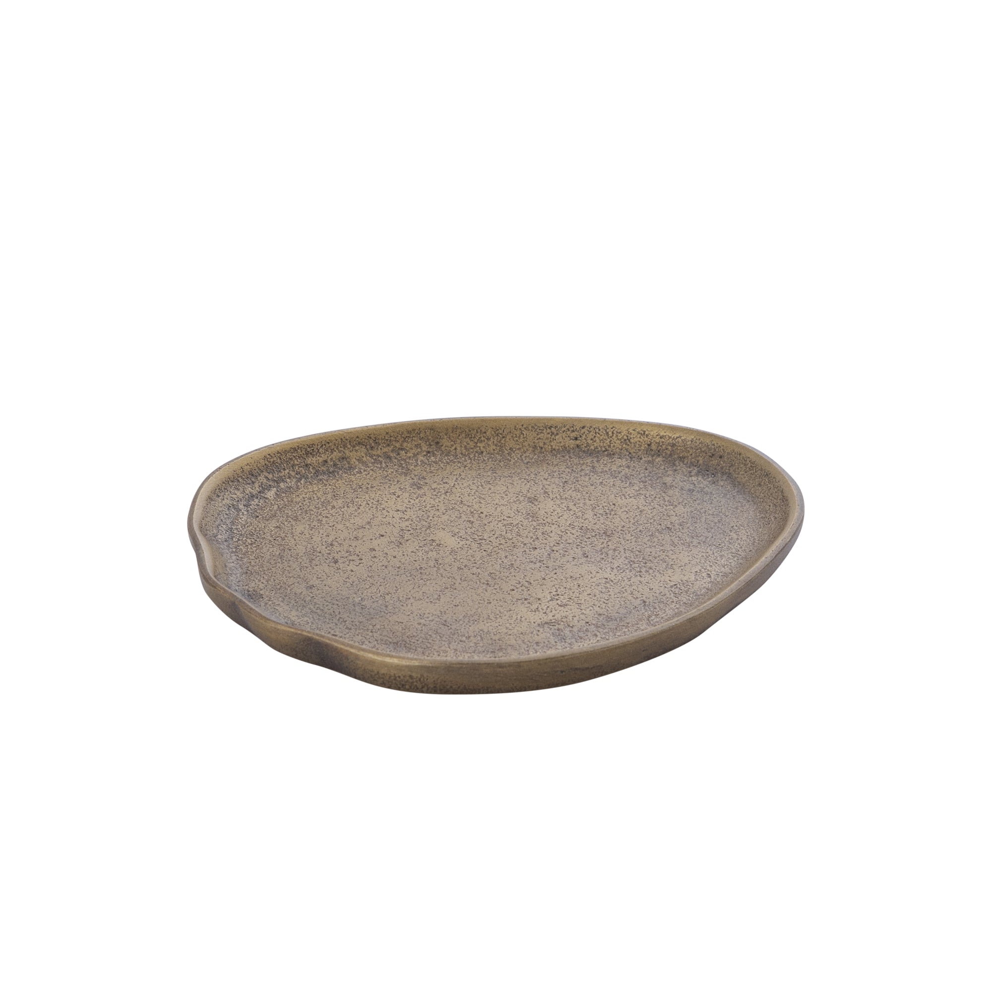Kora Brass casted alu organic shaped plate XXS