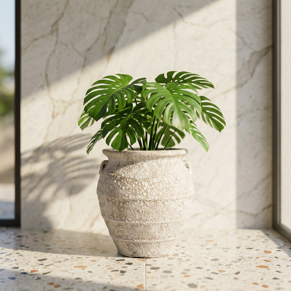 Athulya Pot en céramique - Blanc