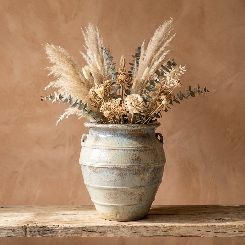 Athulya Pot en céramique - Crème