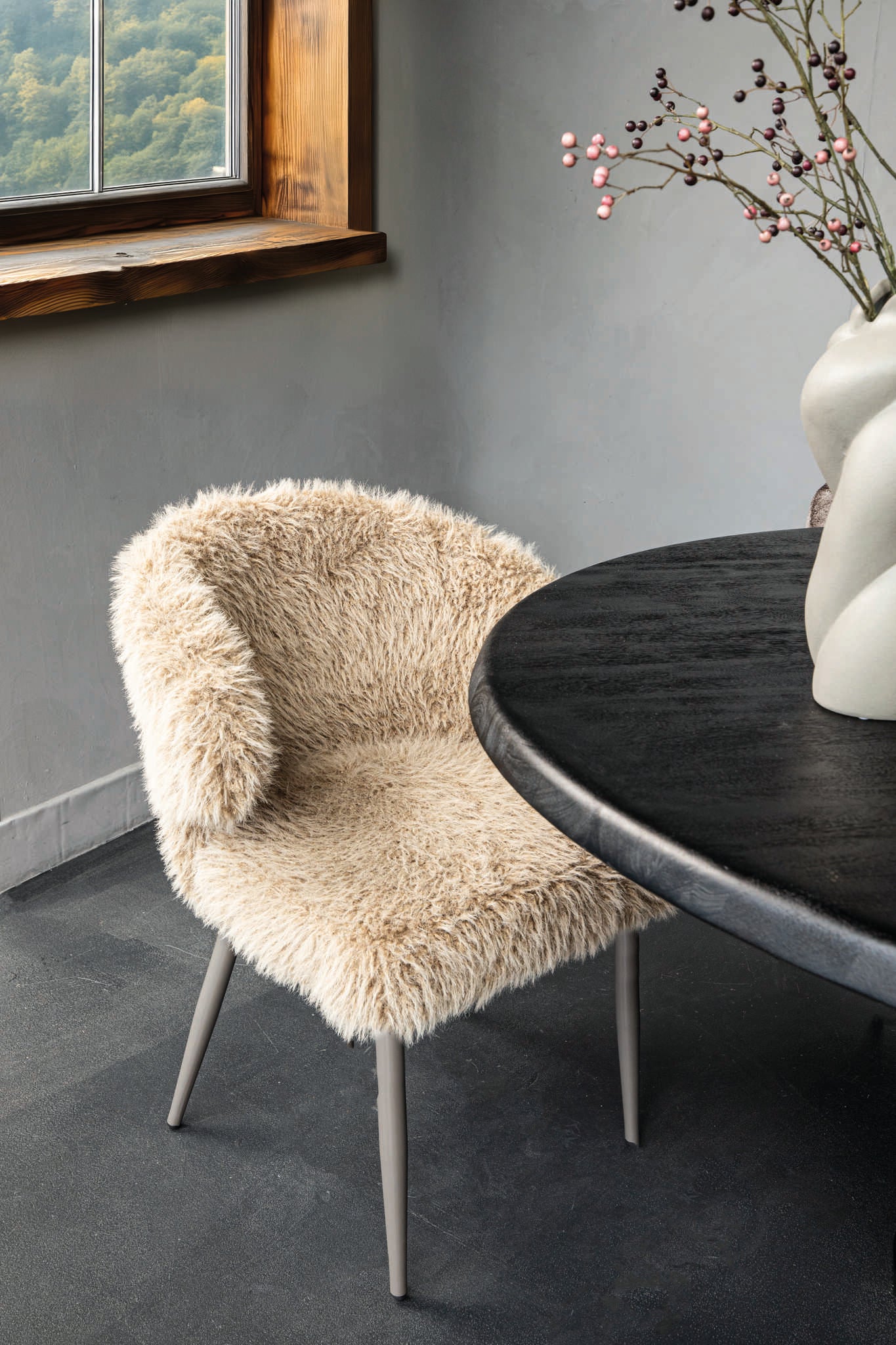 Ares Dining Chair Hair Beige - Photo 3