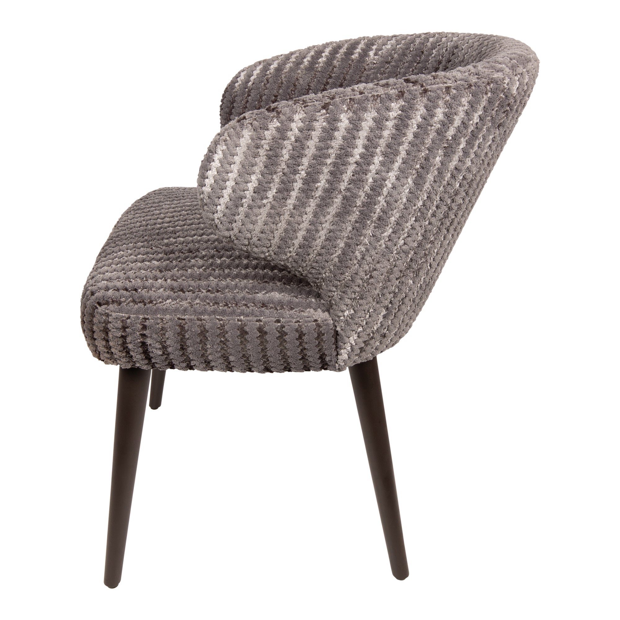 Fiori Taupe 19 dining chair dark brown wood legs - Photo 8