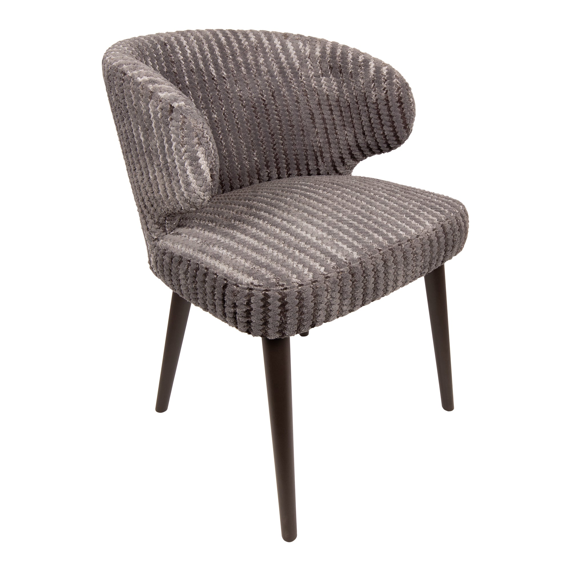 Fiori Taupe 19 dining chair dark brown wood legs - Photo 9