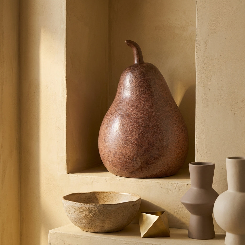 Sydny Brown ceramic pear shaped statue