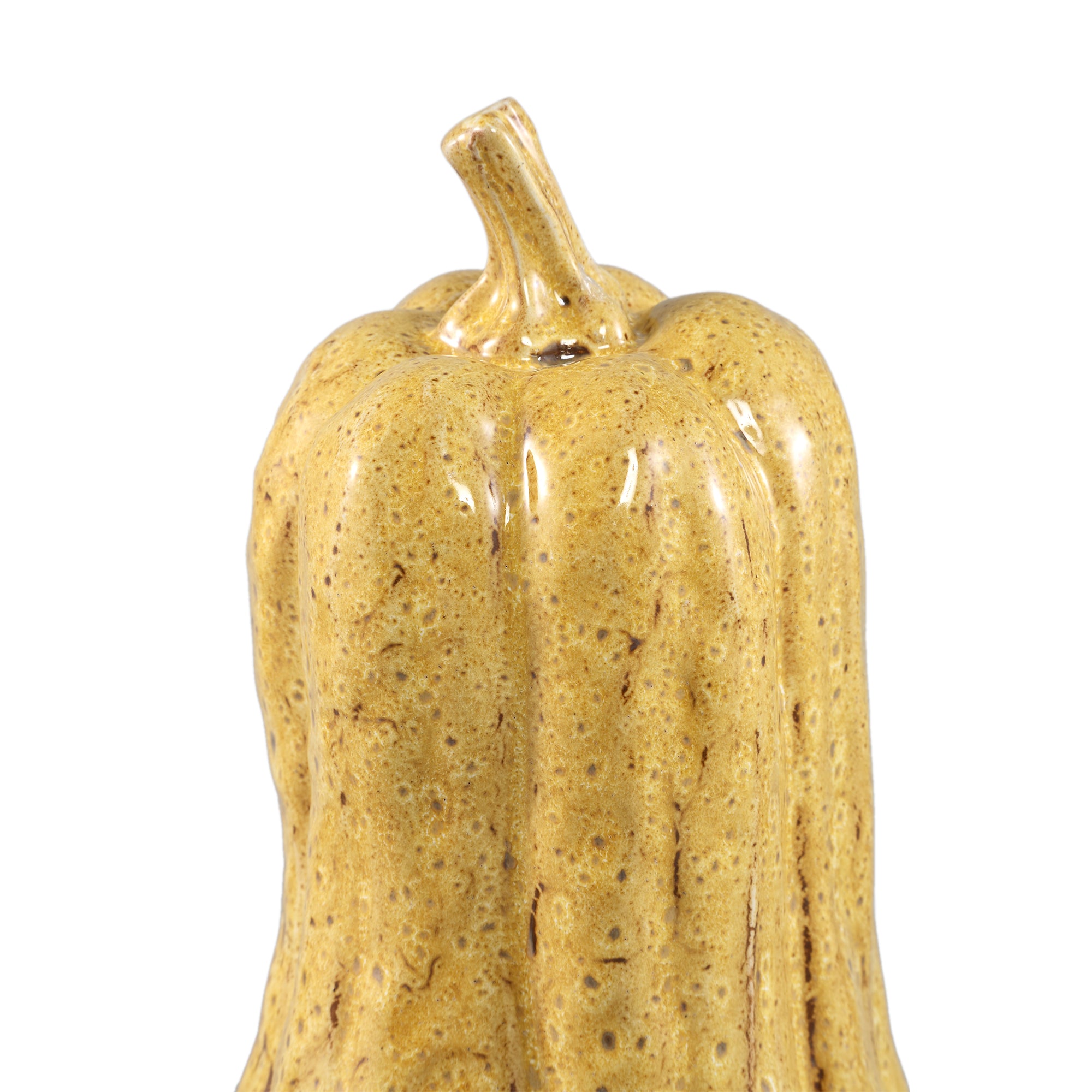 Julija Yellow ceramic pumpkin shaped statue high