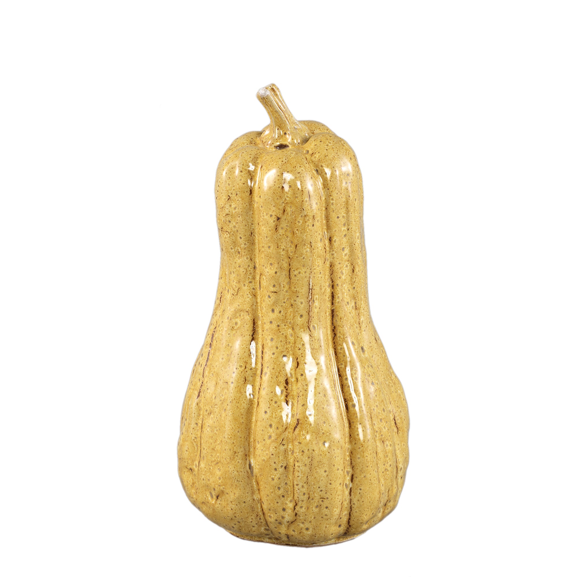 Julija Yellow ceramic pumpkin shaped statue high