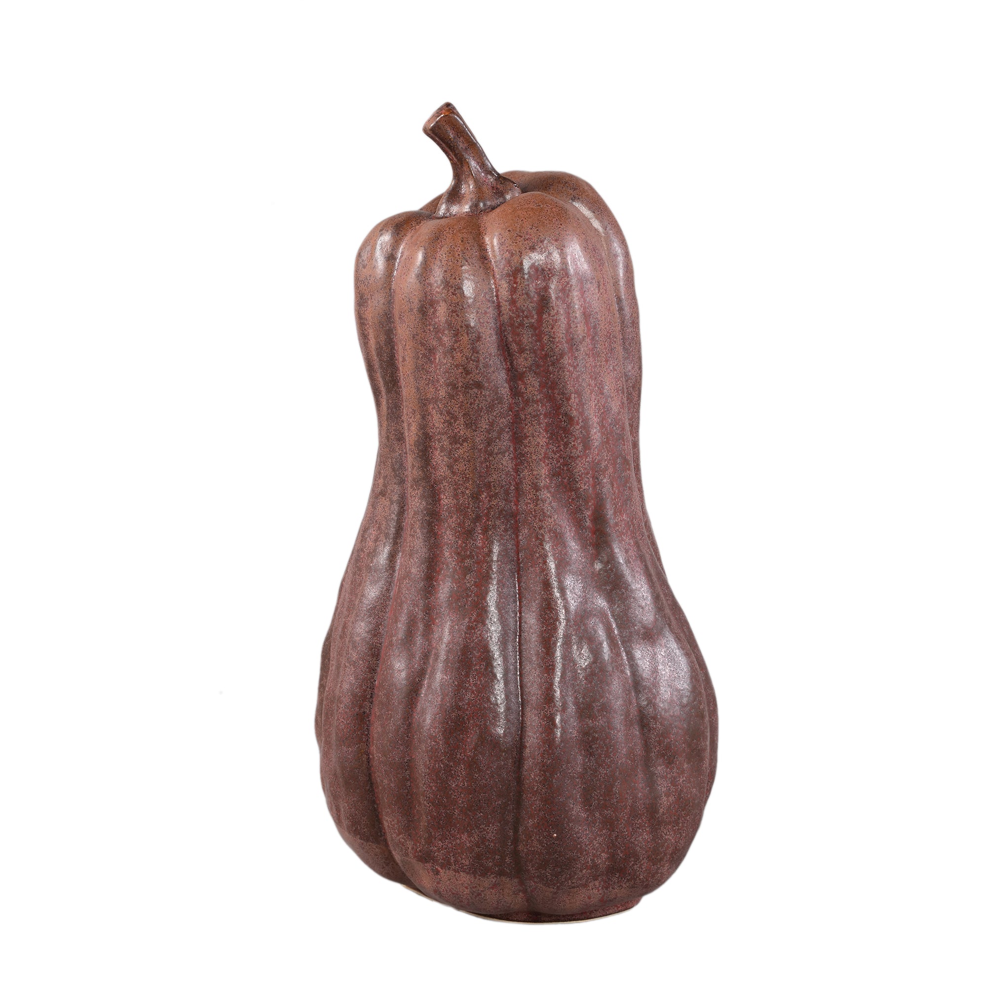 Julija Brown ceramic pumpkin shaped statue high