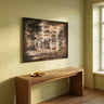 Xihan Brown canvas painted wallpanel rough dark