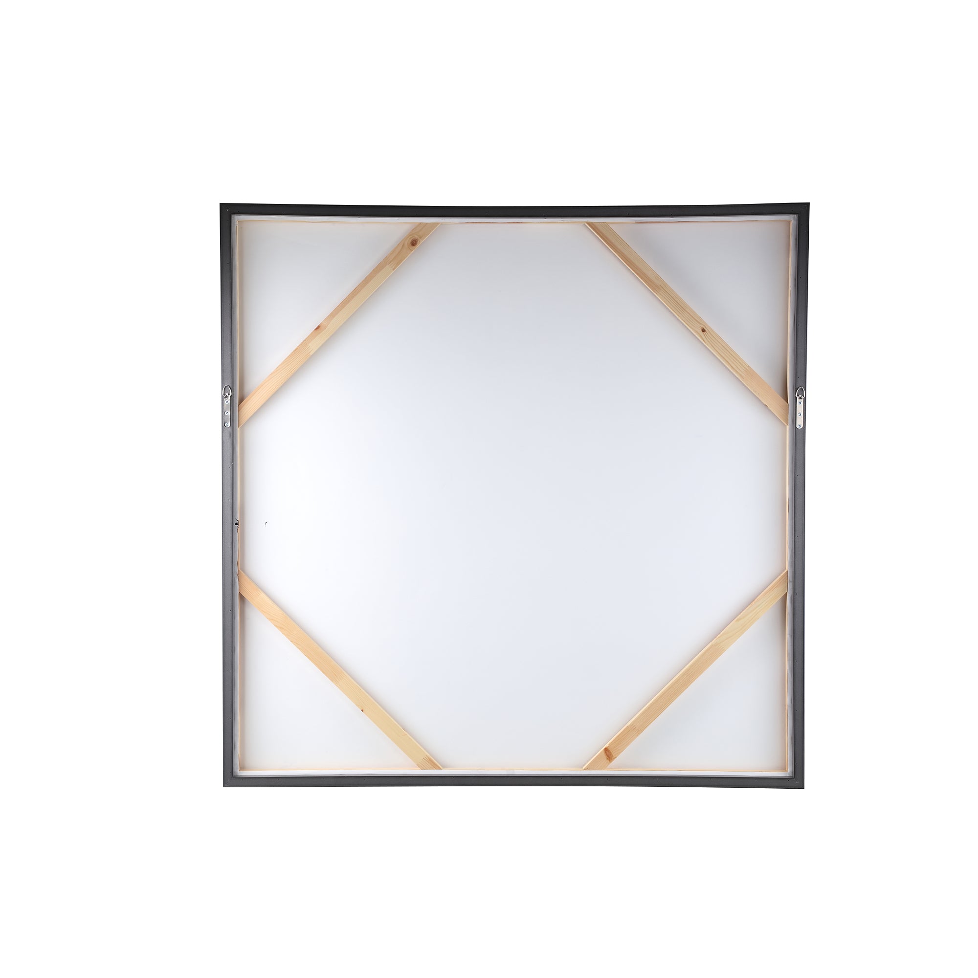 Asante Brown canvas painted wallpanel square frame