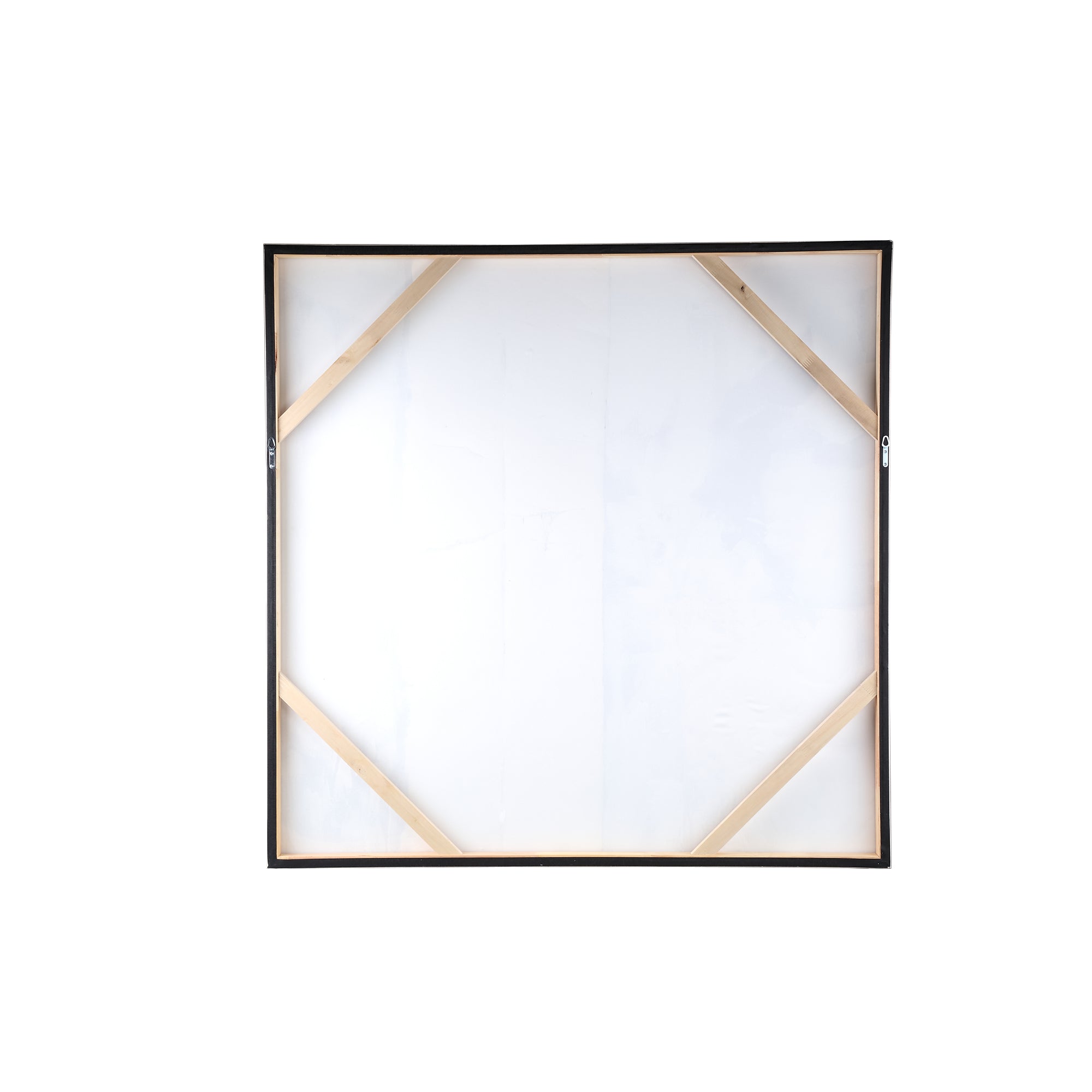 Jor Black canvas circle painted wall panel square