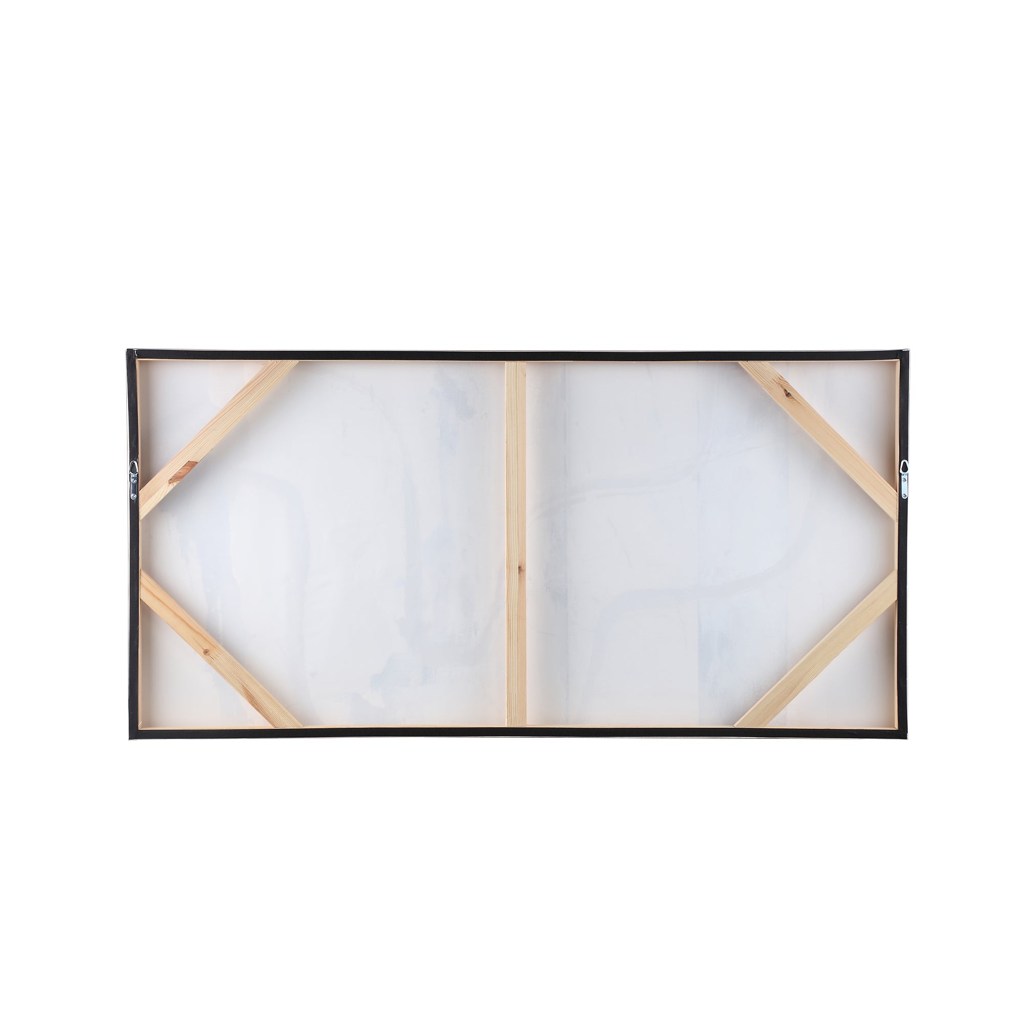 Jor Black canvas circle painted wallpanel rectangl