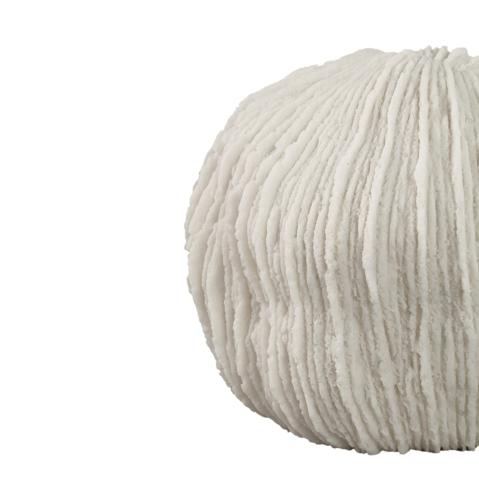 Graeme Lampes LED en poly — Round Coral Led Lamp Ribbed - Blanc