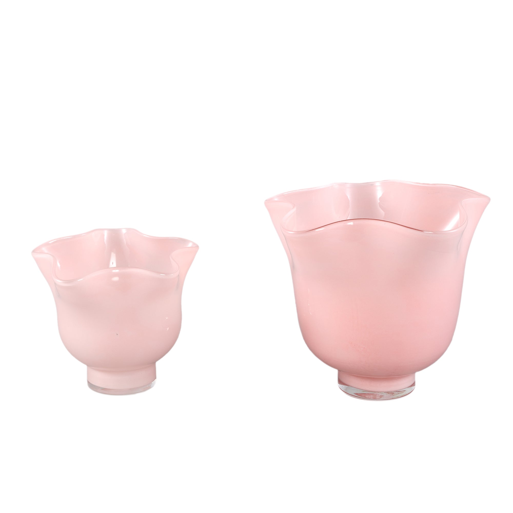 Macarena Bougeoirs en verre - Rose clair