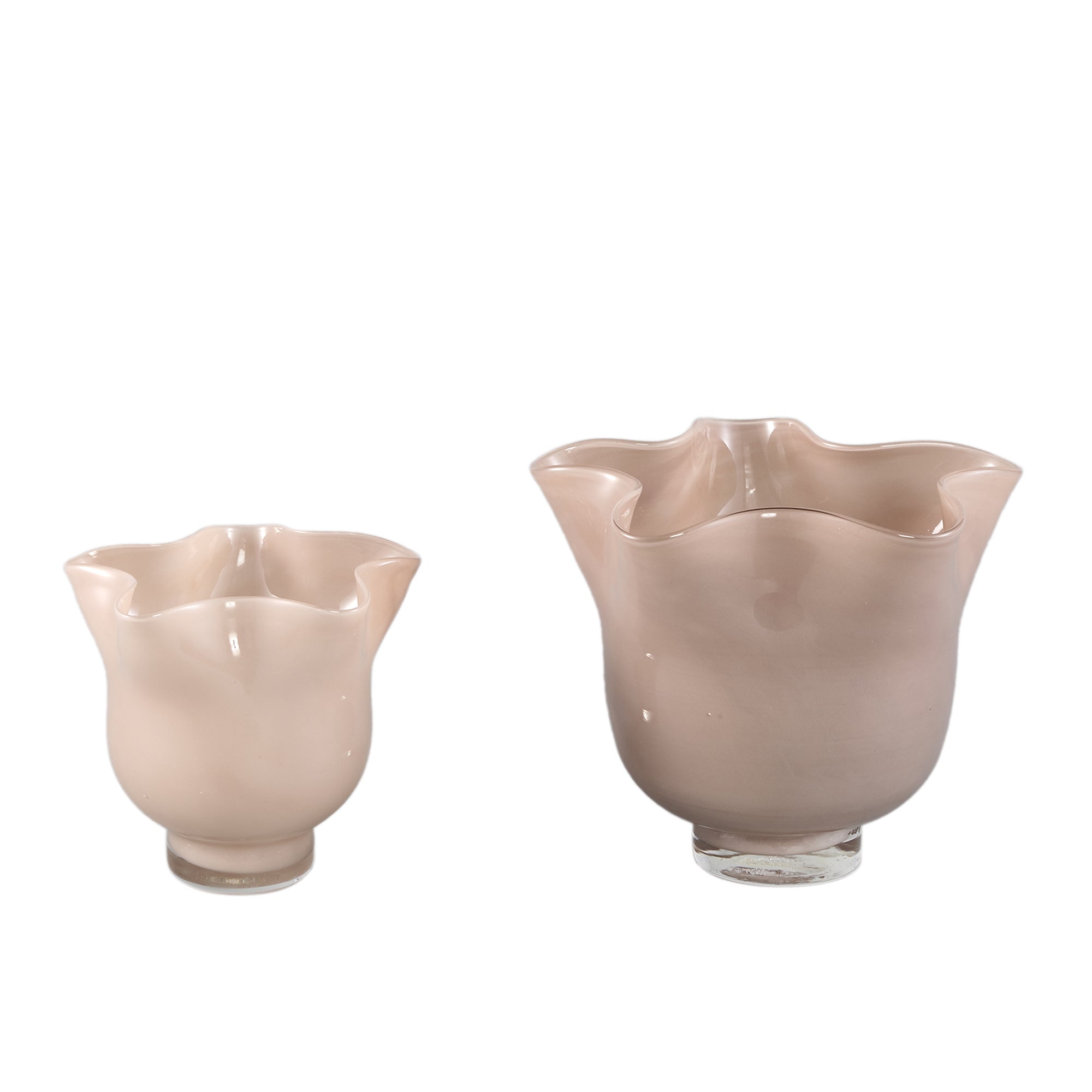Macarena Bougeoirs en verre - Marron
