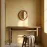 Danae Rust iron round dotted table mirror