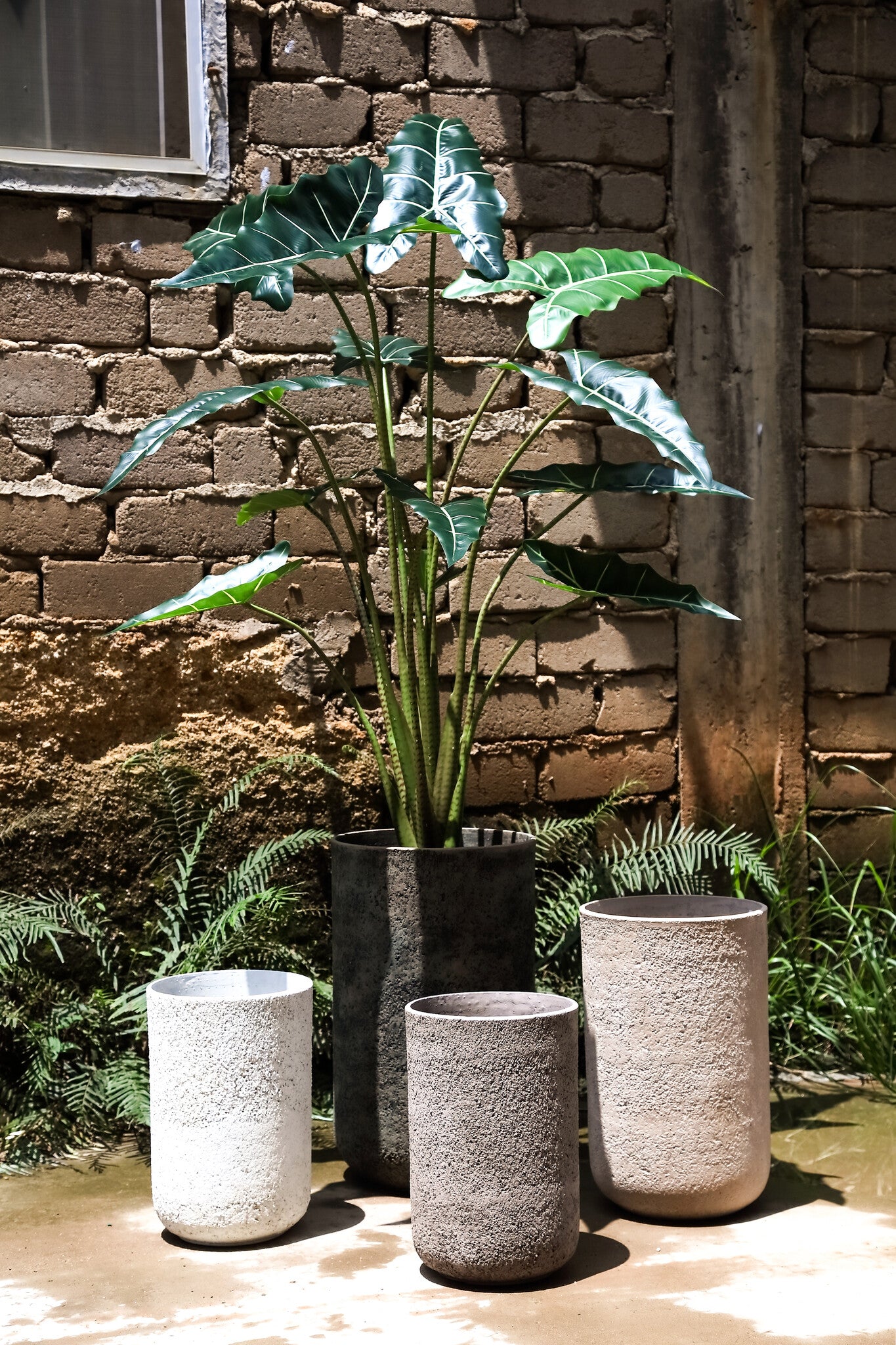 Deliahe Pot en ciment - Cream, Grey