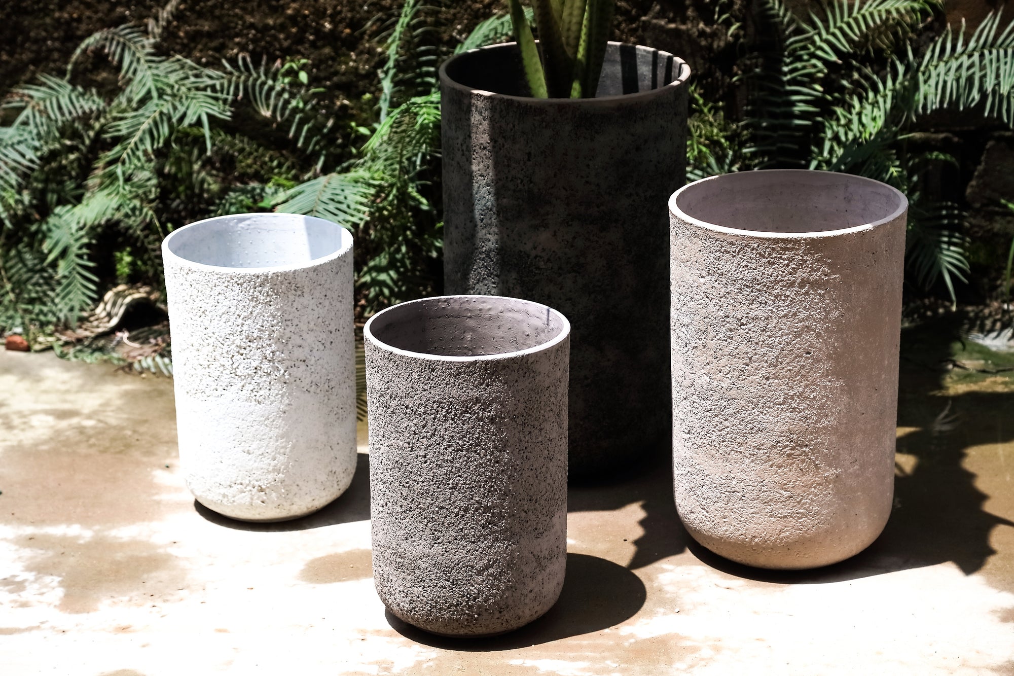 Pot Deliahe — Ciment — Set complet