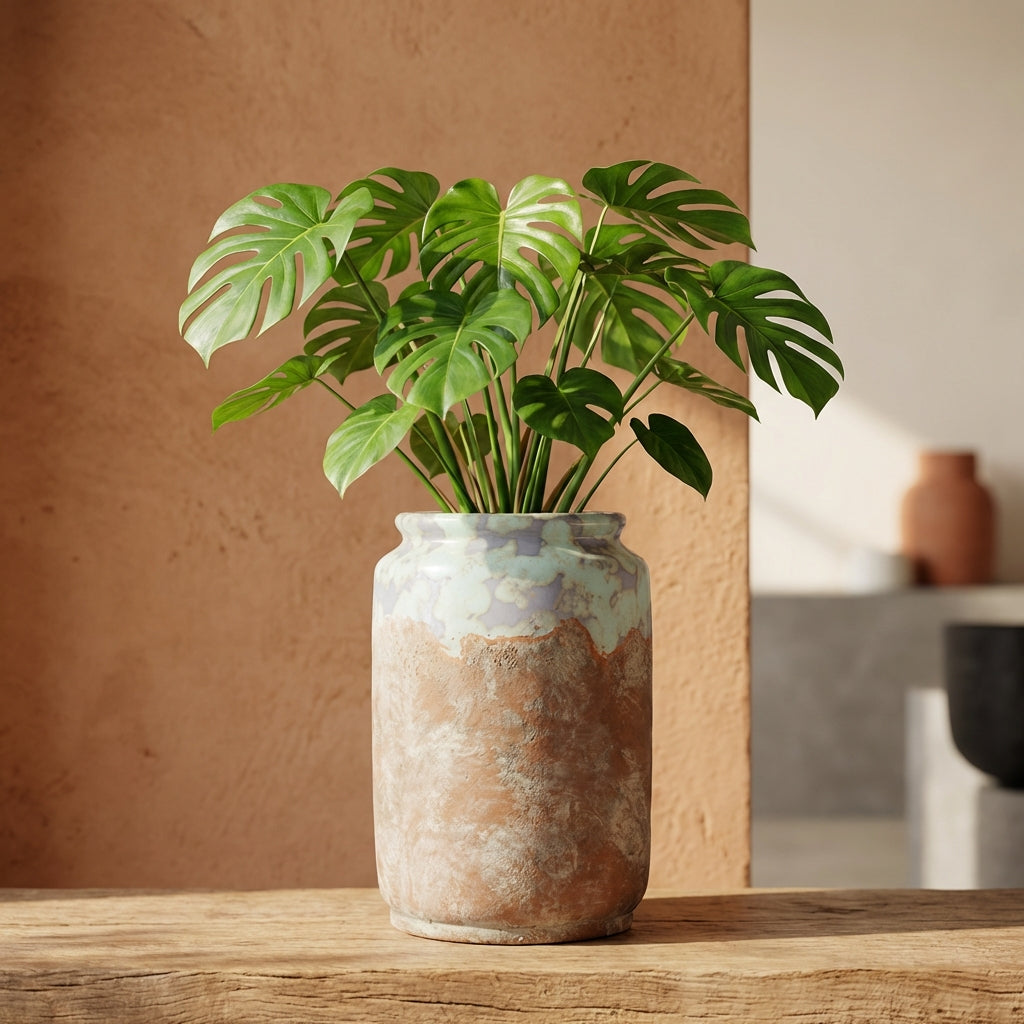 Breffni Pot en céramique - Bleu