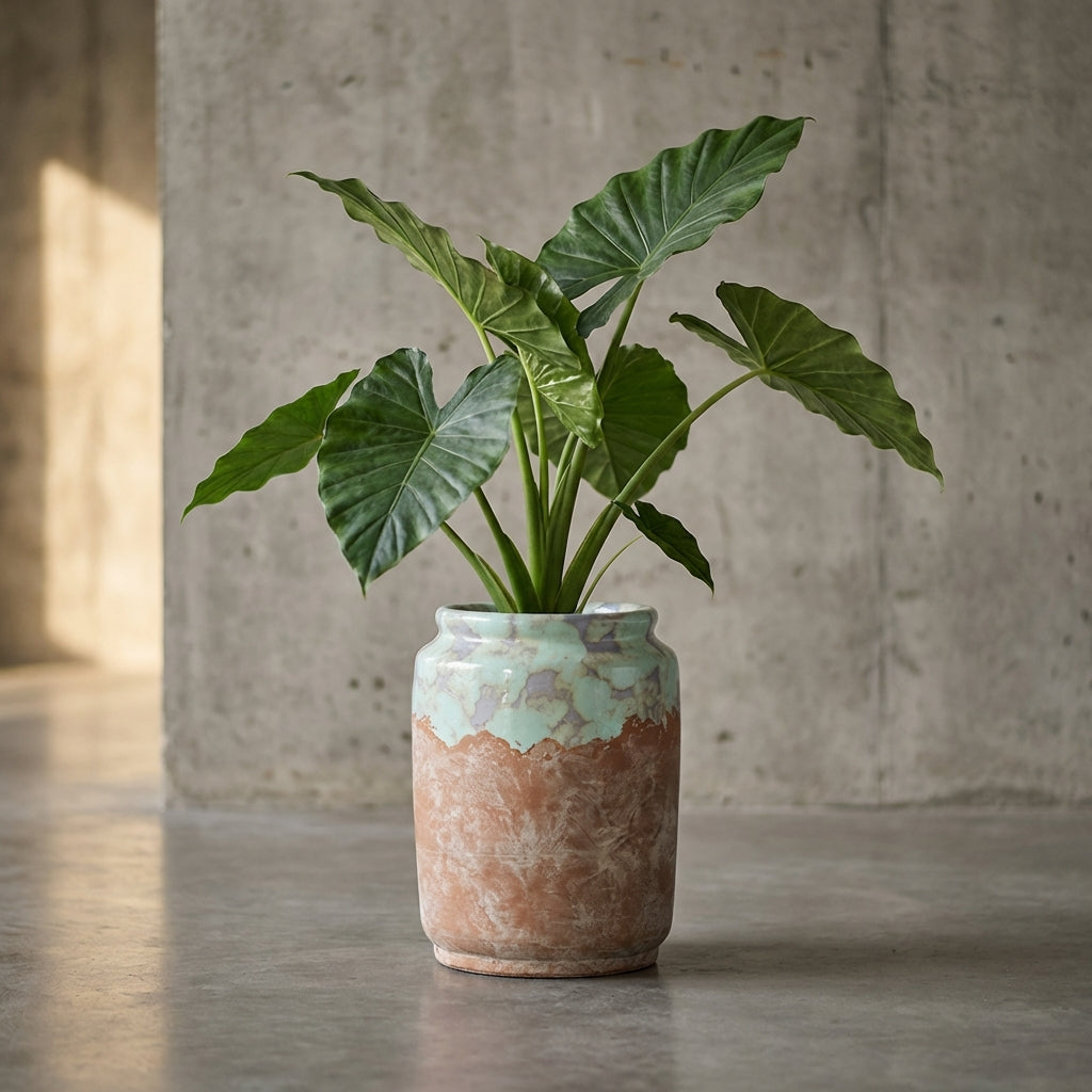 Breffni Pot en céramique - Bleu