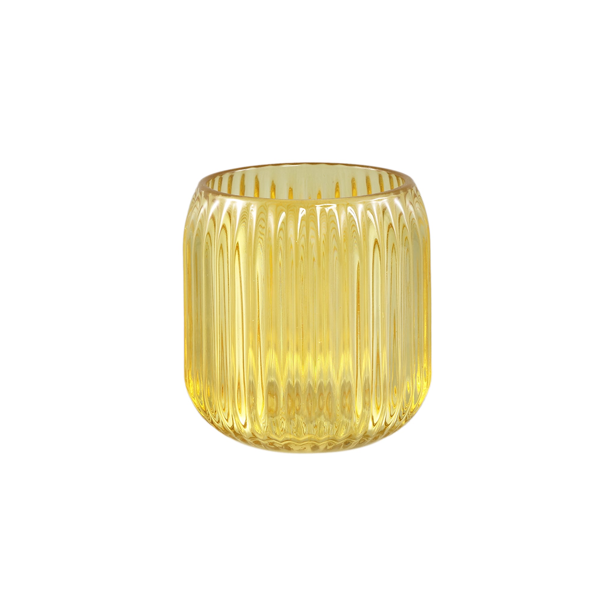 Amarens Photophores en verre - Jaune