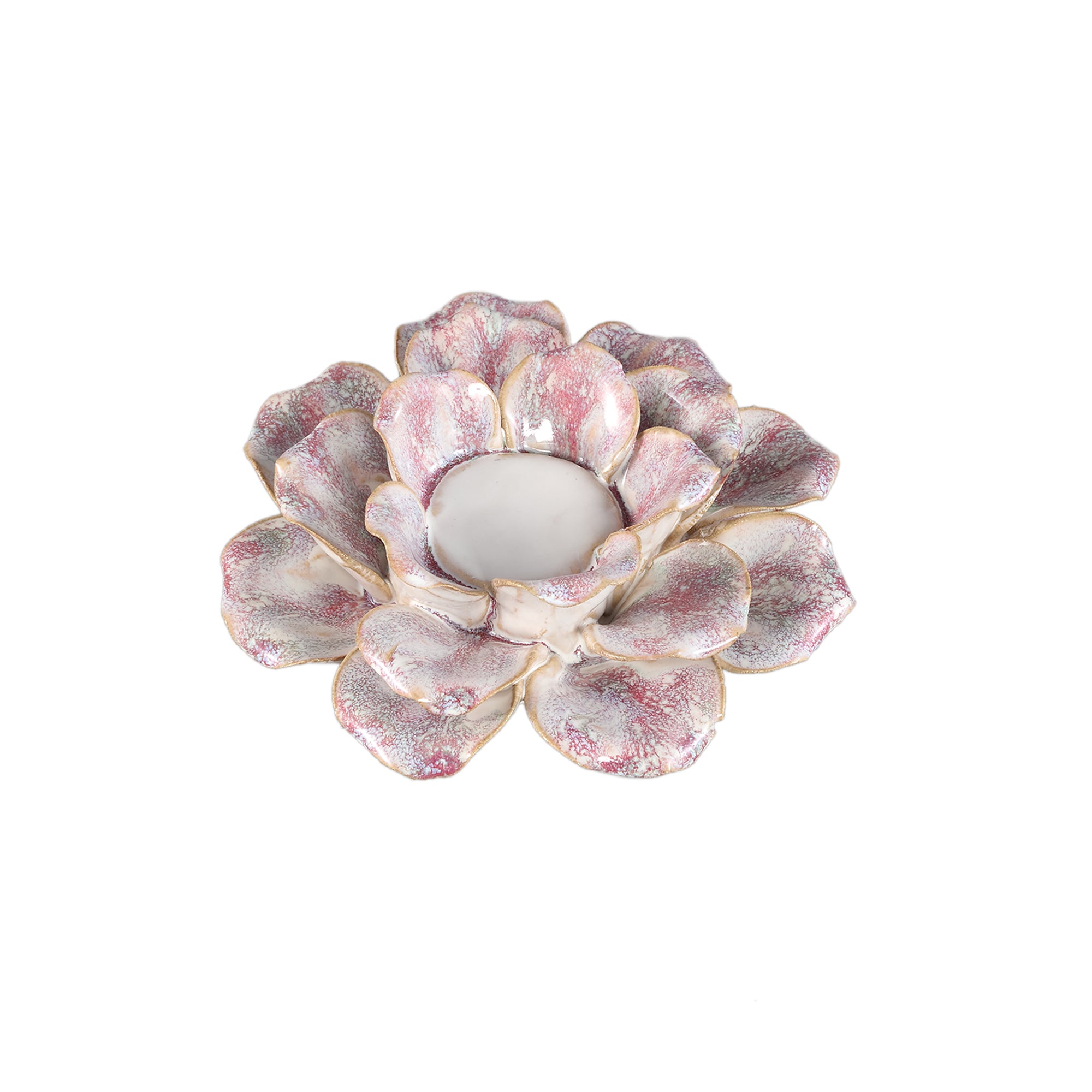 Cleorae Photophores en céramique — Flower Shape Tealight - Rose