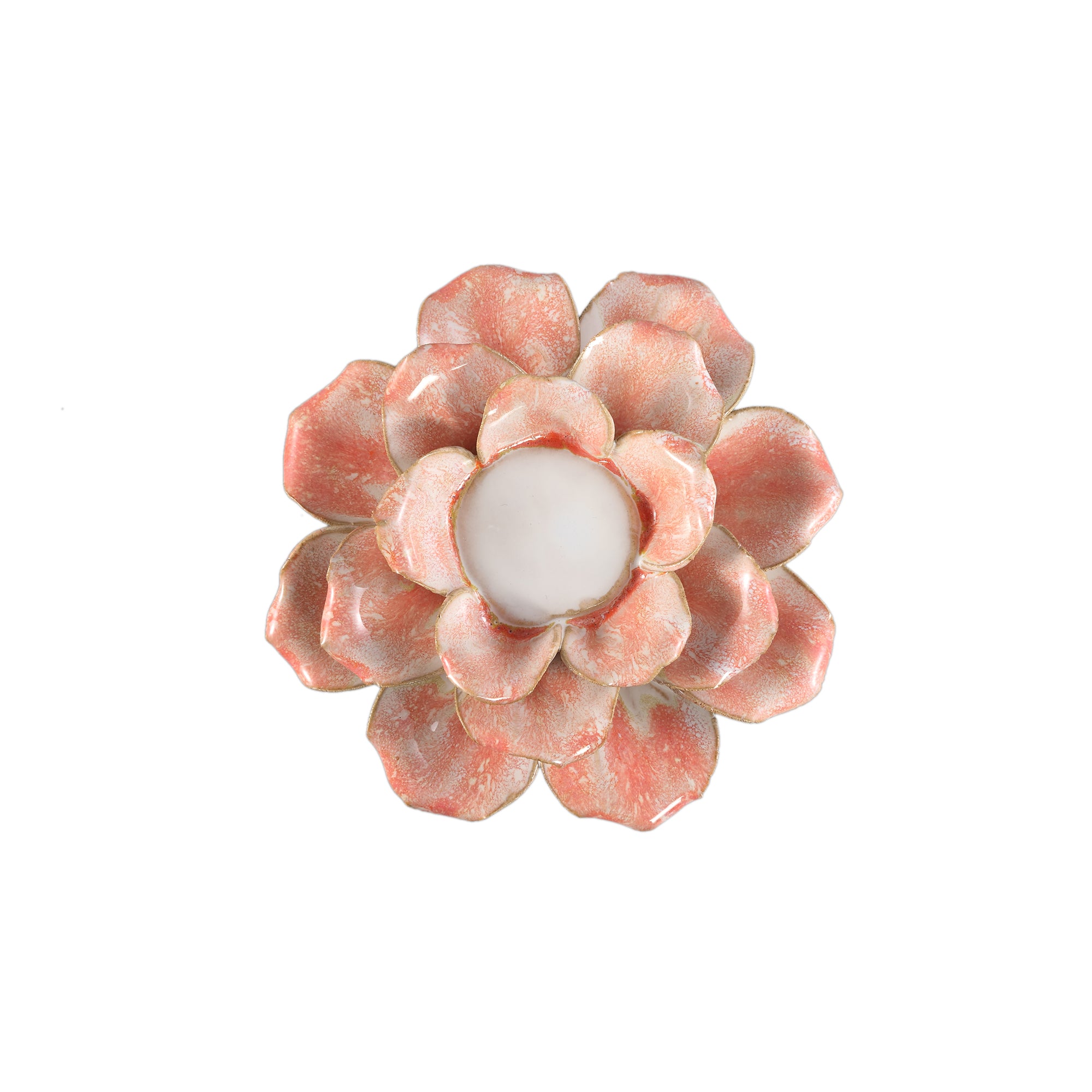 Cleorae Photophores en céramique — Flower Shape Tealight - Orange